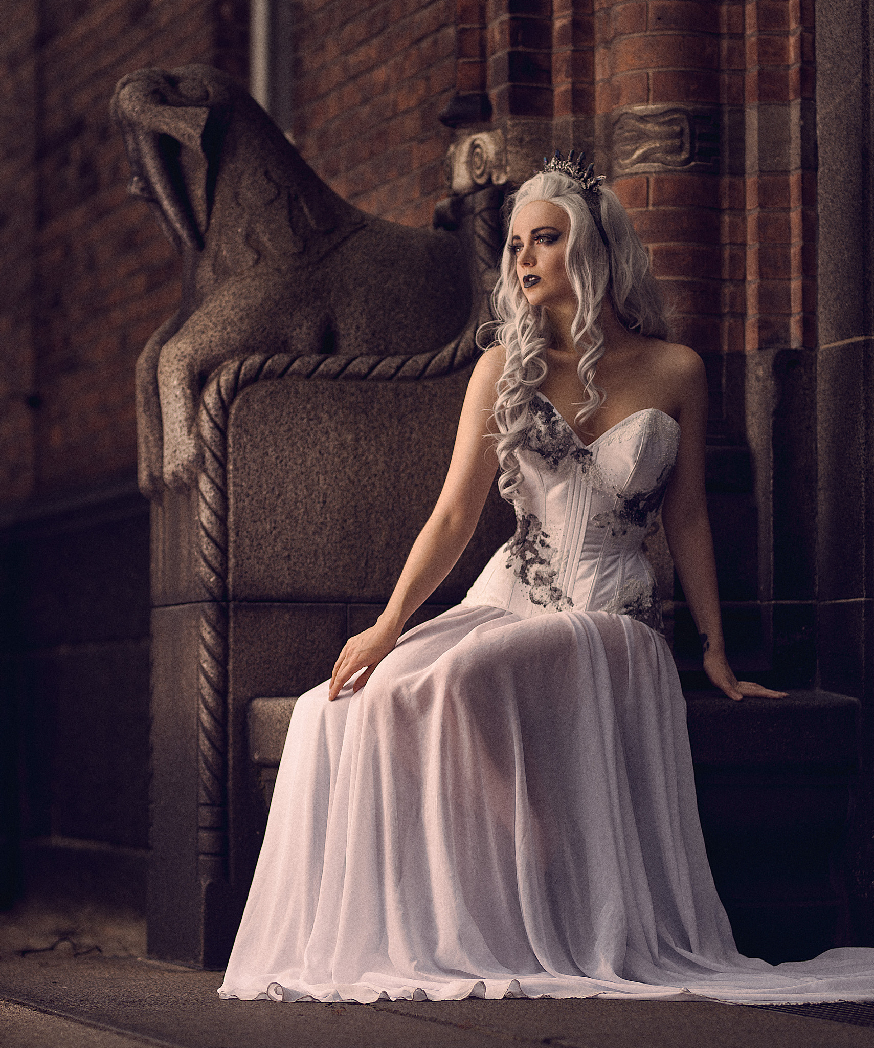 Women Model Fantasy Girl White Dress Dress 500px Tonny Jorgensen 1709x2048