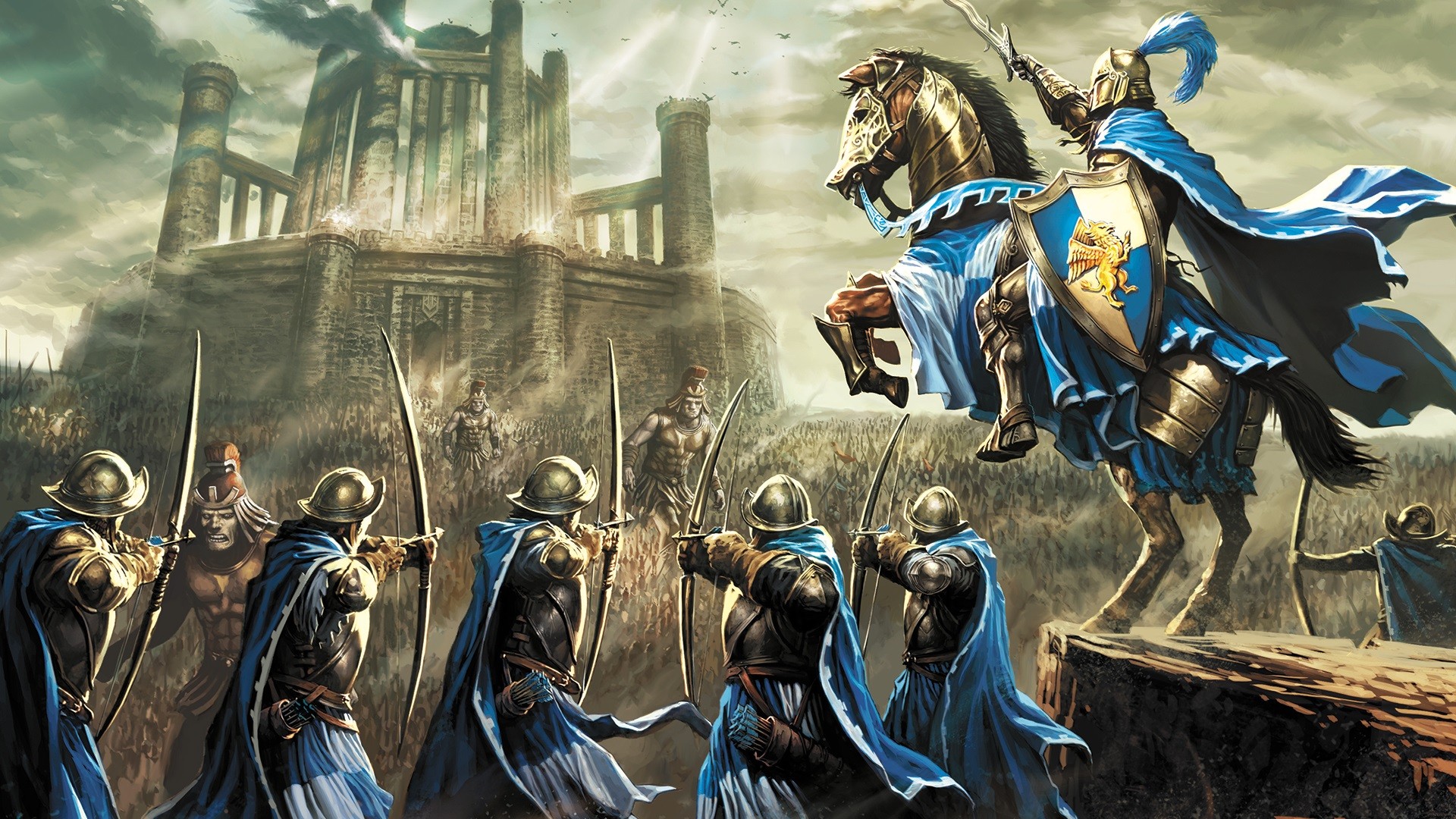 Artwork Fantasy Art Heroes Of Might And Magic Video Games Horse War Archer Knight Castle 1920x1080