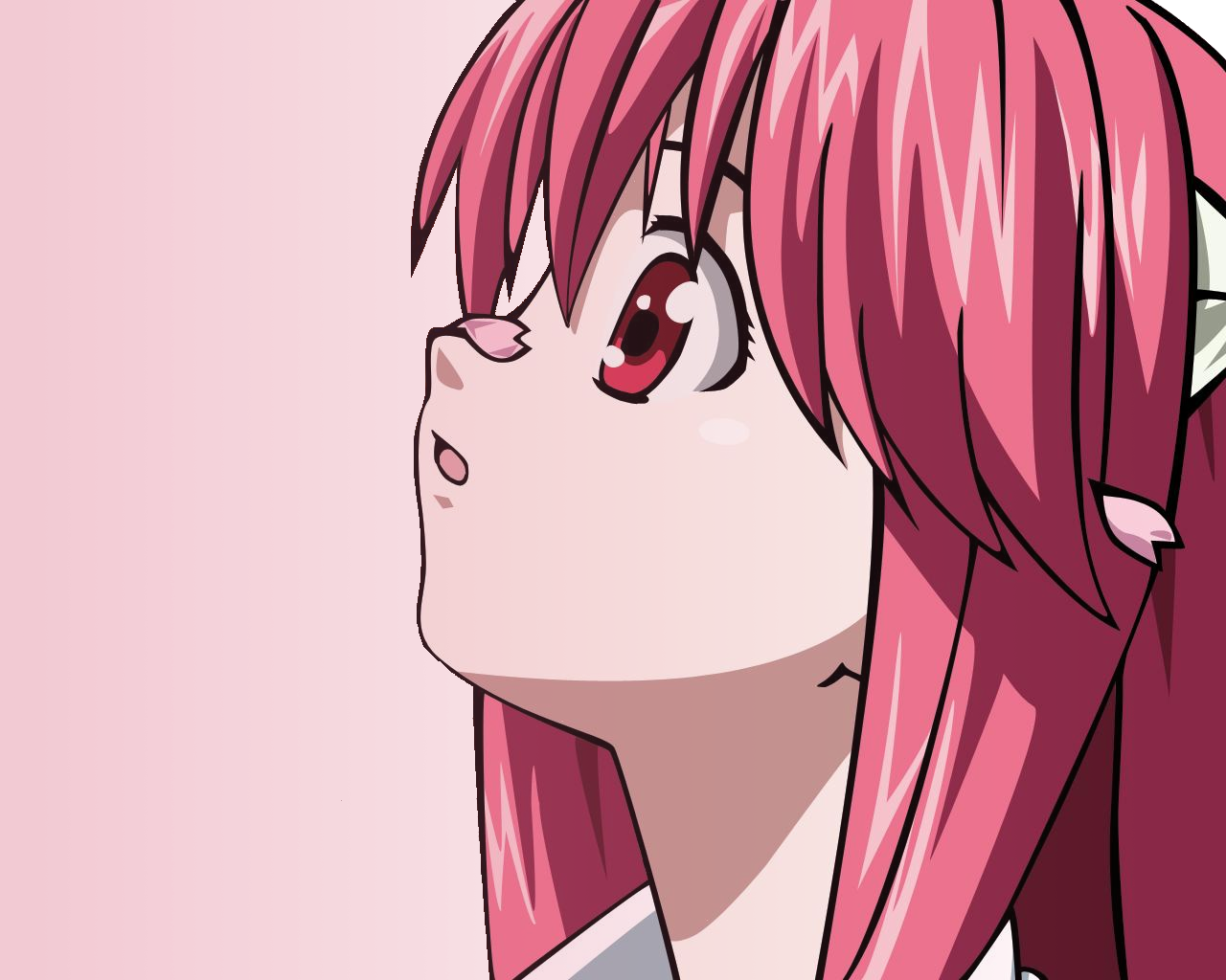 Elfen Lied Nyu Anime Girls Pink Hair Red Eyes 1280x1024