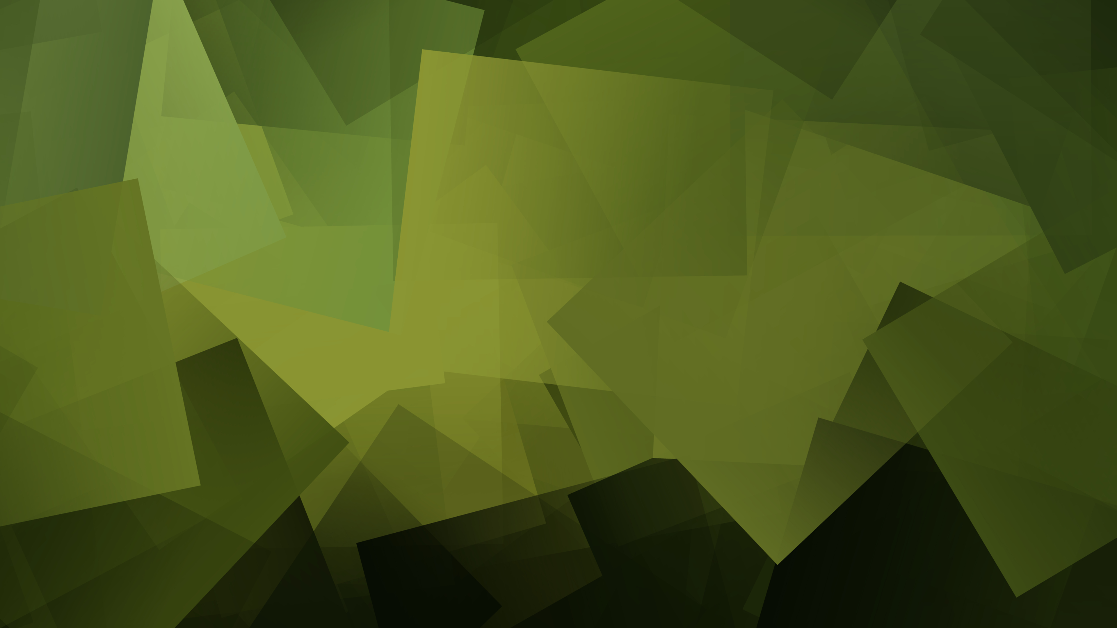Rave Linux Cube Square Geometry Gradient Green 3840x2160