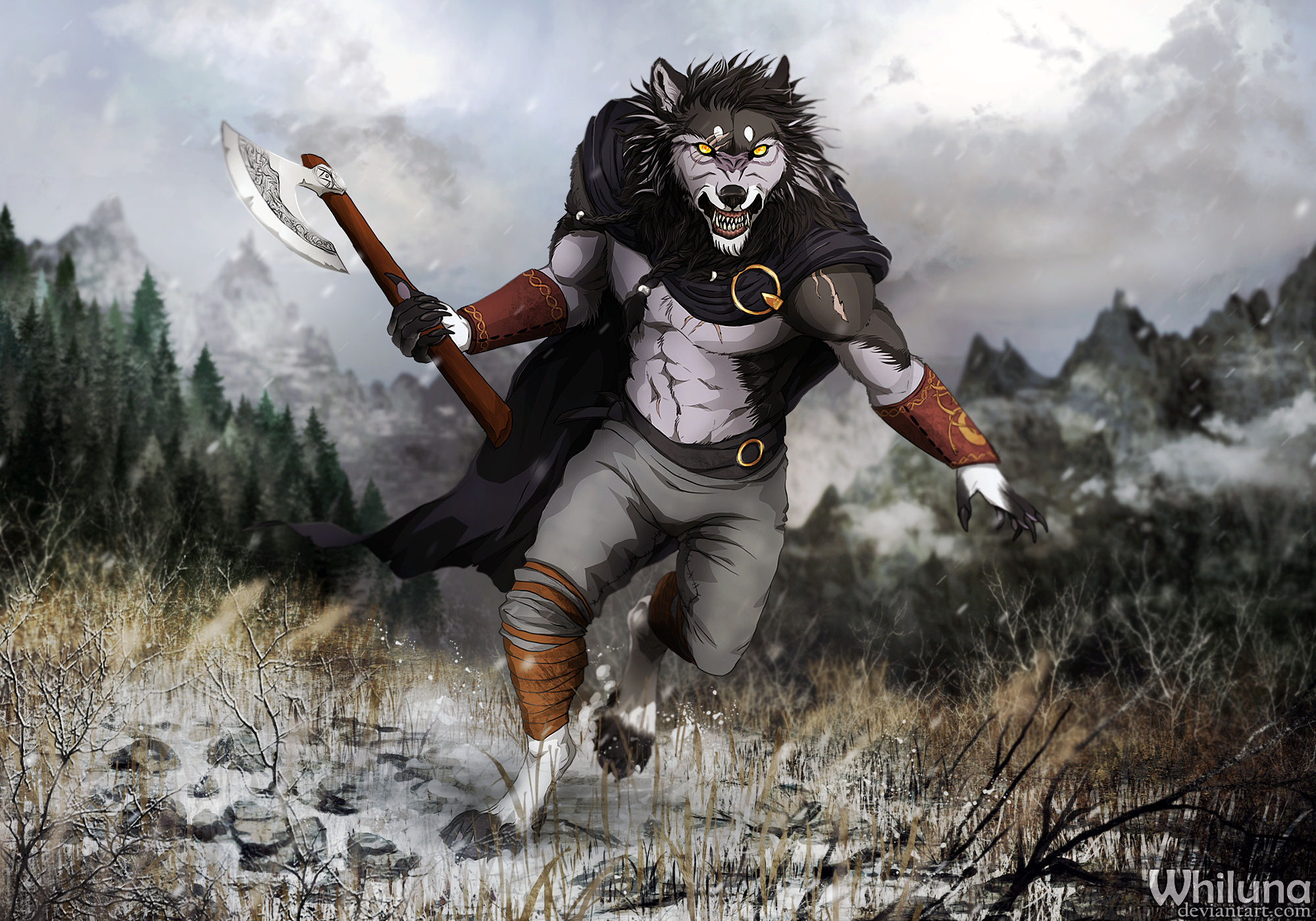 Furry Anthro Worgen 2000x1400