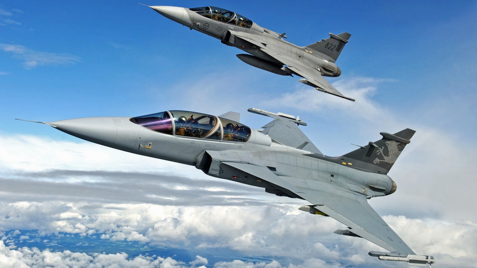 JAS 39 Gripen Military Aircraft Military Swedish 1920x1080