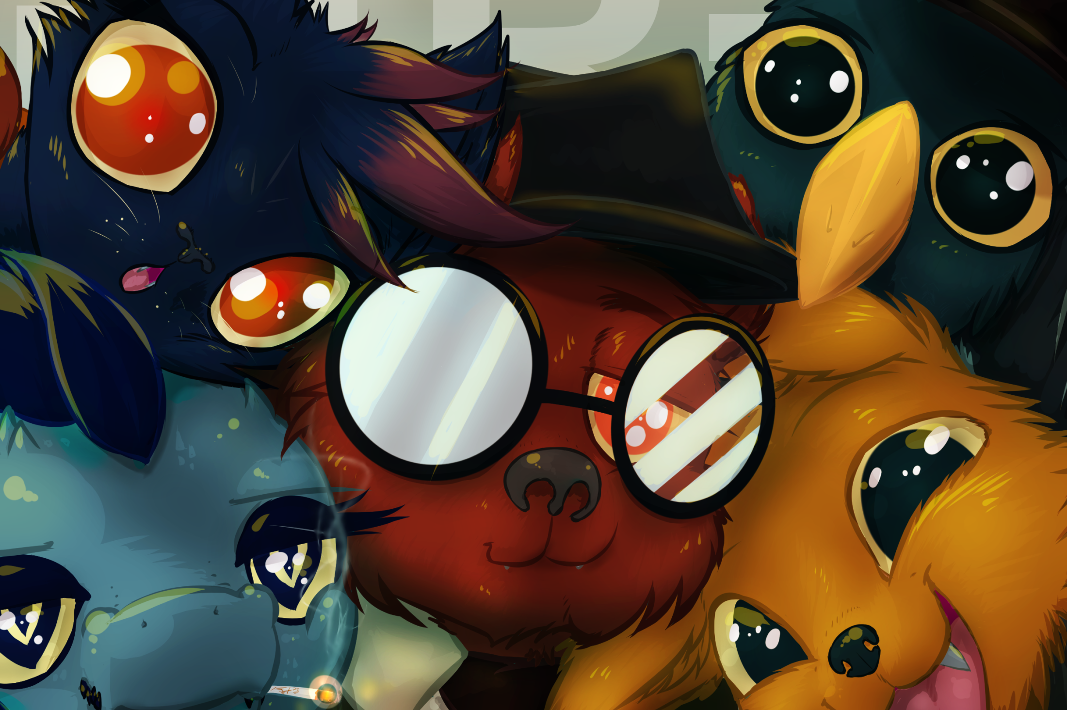Video Games Night In The Woods Bears Cats Fox Birds Crocodiles Glasses 2200x1464