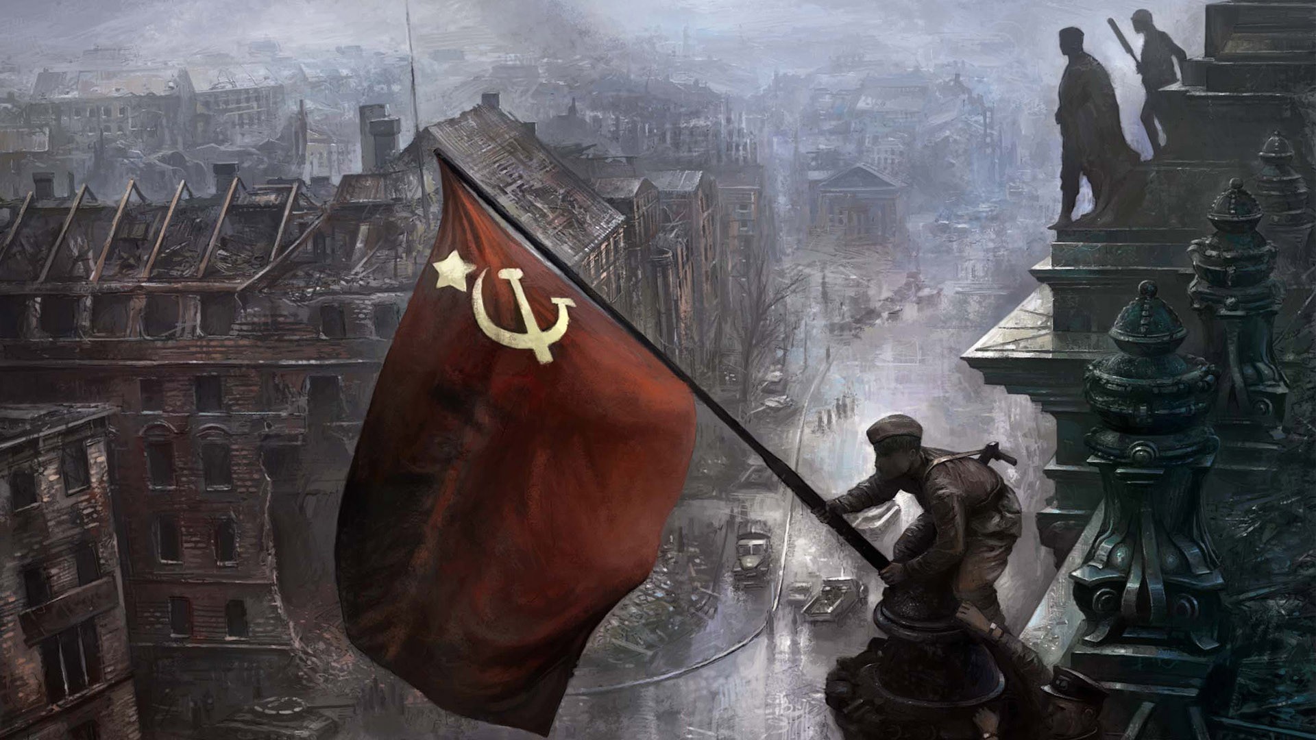 Soviet Union USSR War Artwork 1920x1080