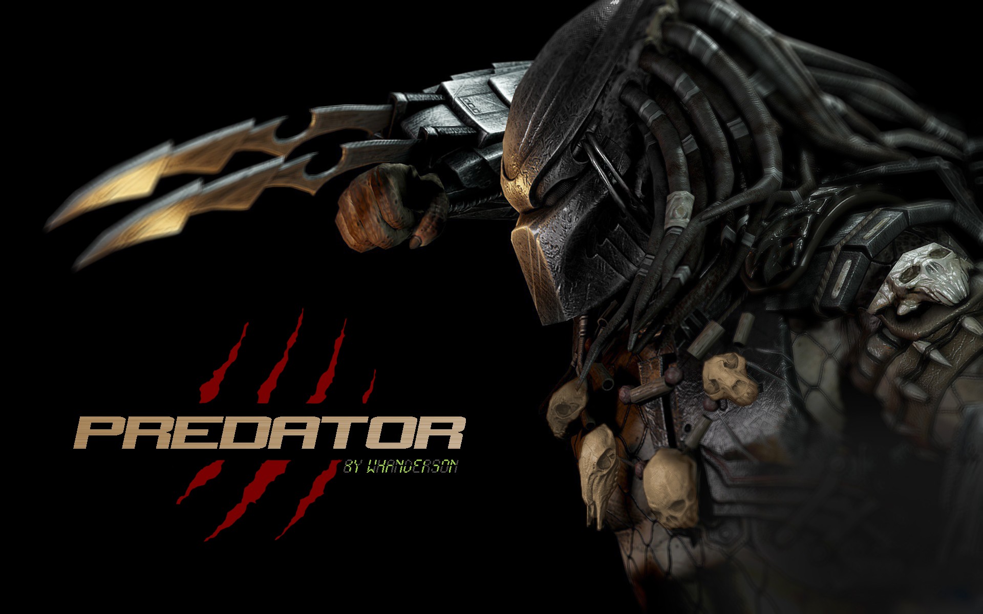 Alien Vs Predator Gamers Science Fiction Skull Creature Predator Creature 1920x1200