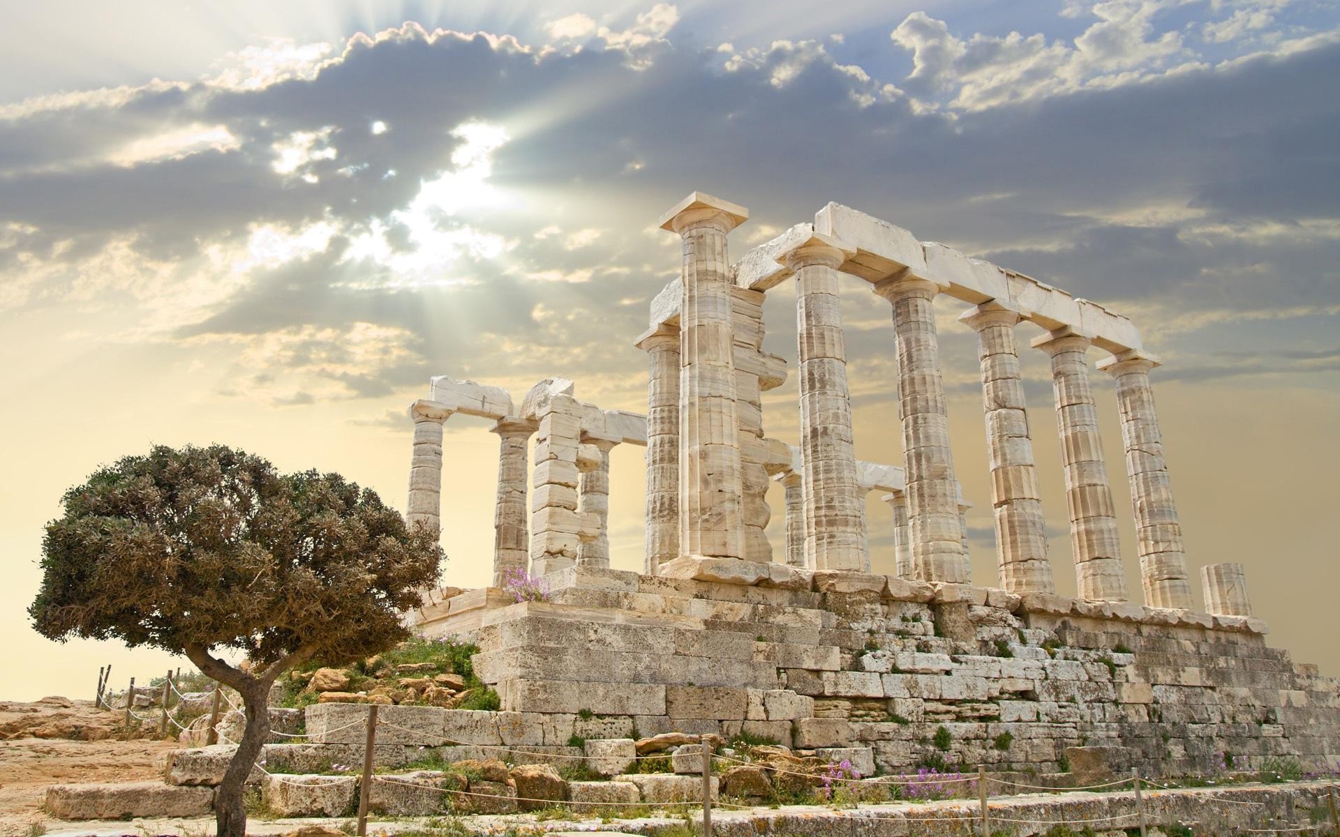 Ruin Greece Columns 1920x1200
