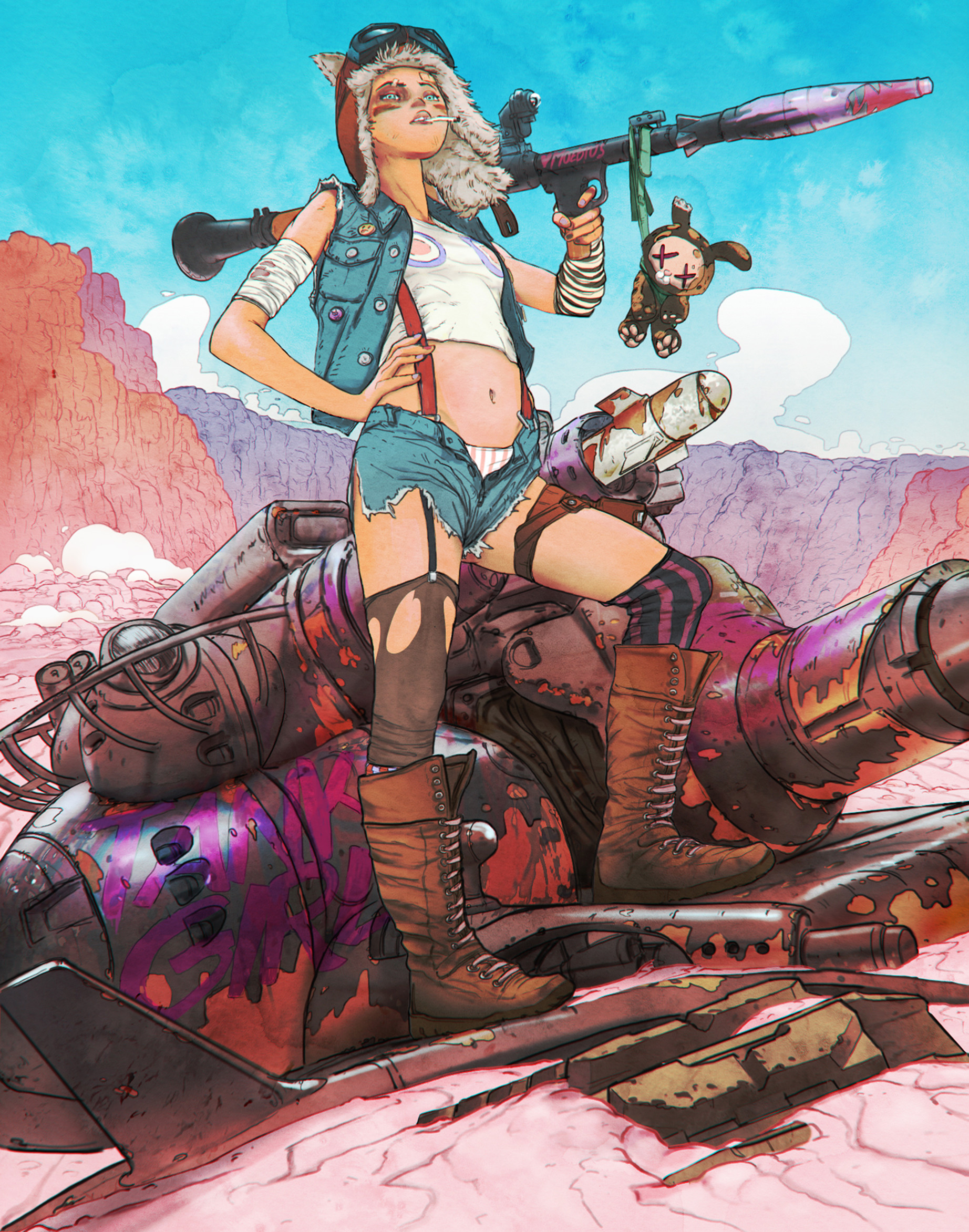 Rust Fantasy Weapon Tank Girl 1844x2345