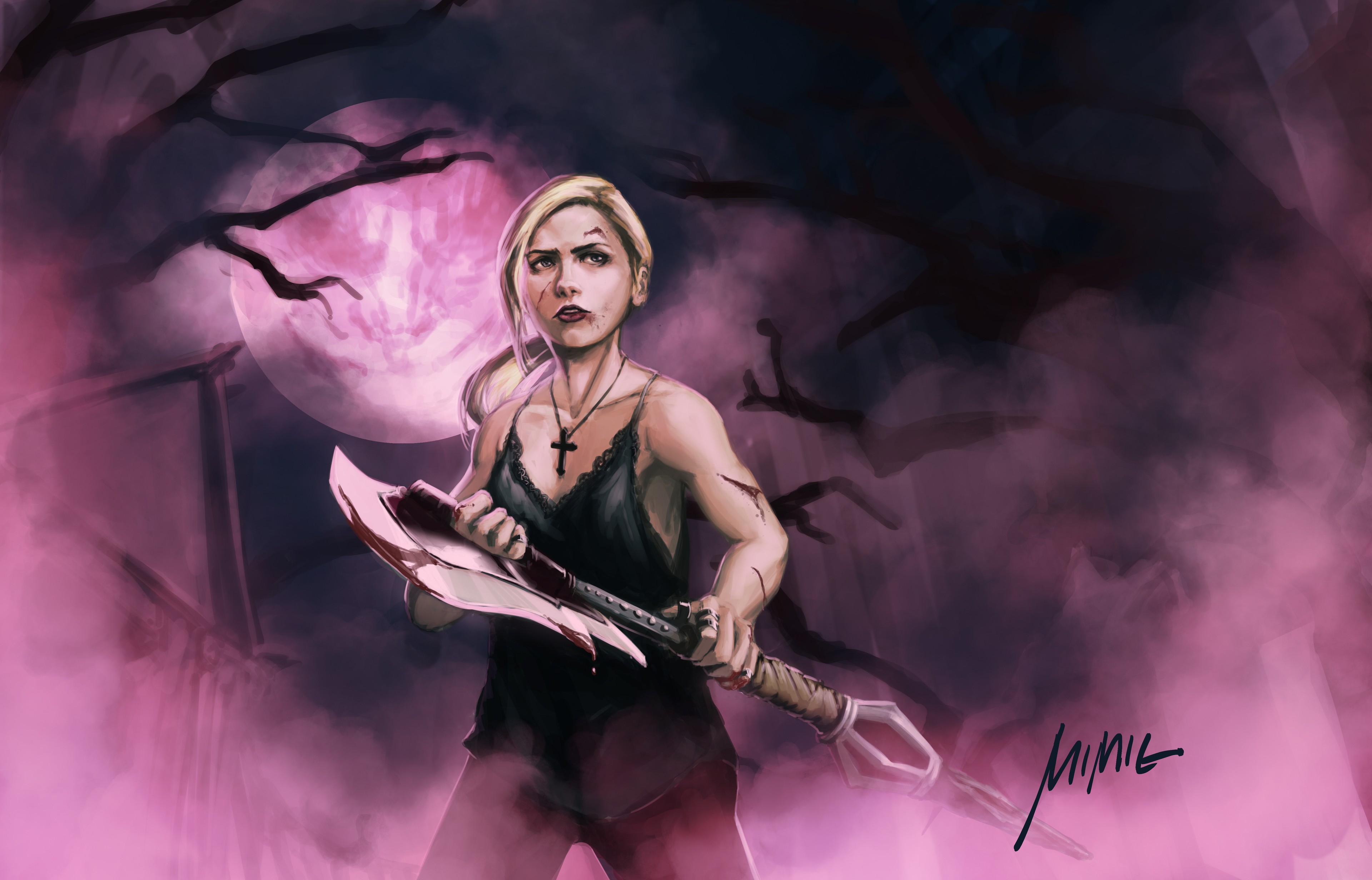 Buffy The Vampire Slayer Artwork Tv Series 3840x2464