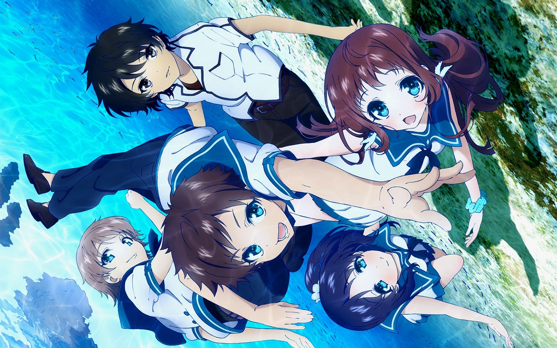 Nagi No Asukara Water Anime Girls 1920x1200