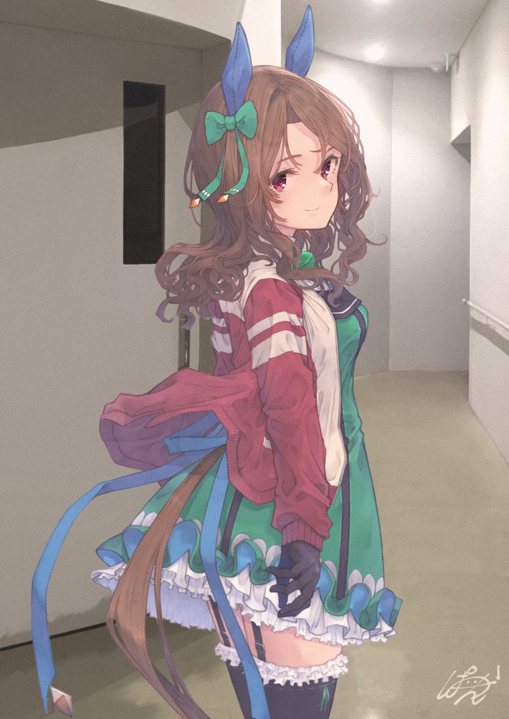 Uma Musume Pretty Derby Anime Girls Animal Ears Long Hair King Halo Uma Musume School Uniform Fantas 1006x1421