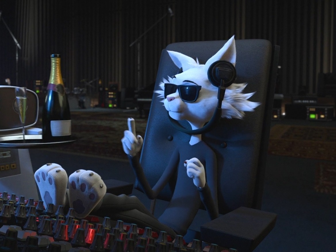 Rock Dog Cats Headphones Drinking Glass Bottles Wine Chair 3D Movies Cartoon Robot Screen Shot Scree 1169x877