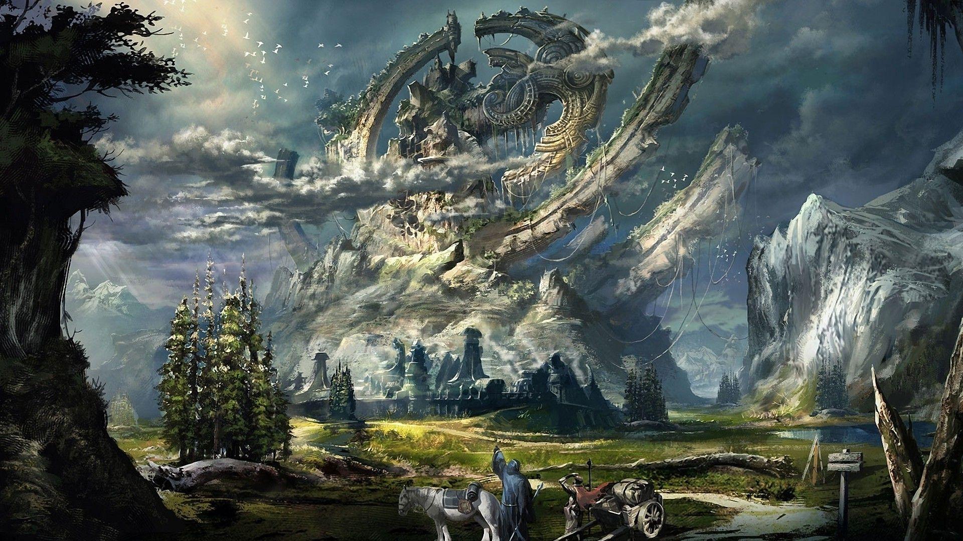 Video Games Digital Art Tera Landscape Fantasia Fan Art Artwork Horse 1920x1080