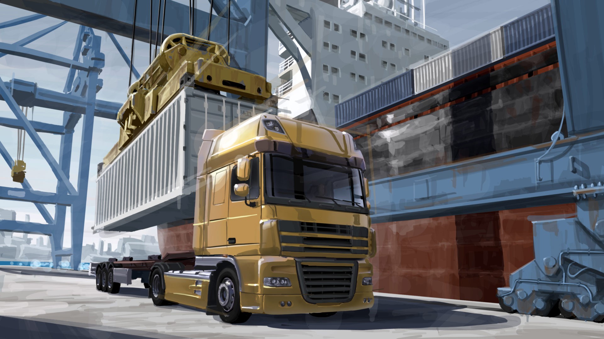 Euro Truck Simulator SCS Software Trucks Video Games 1920x1080