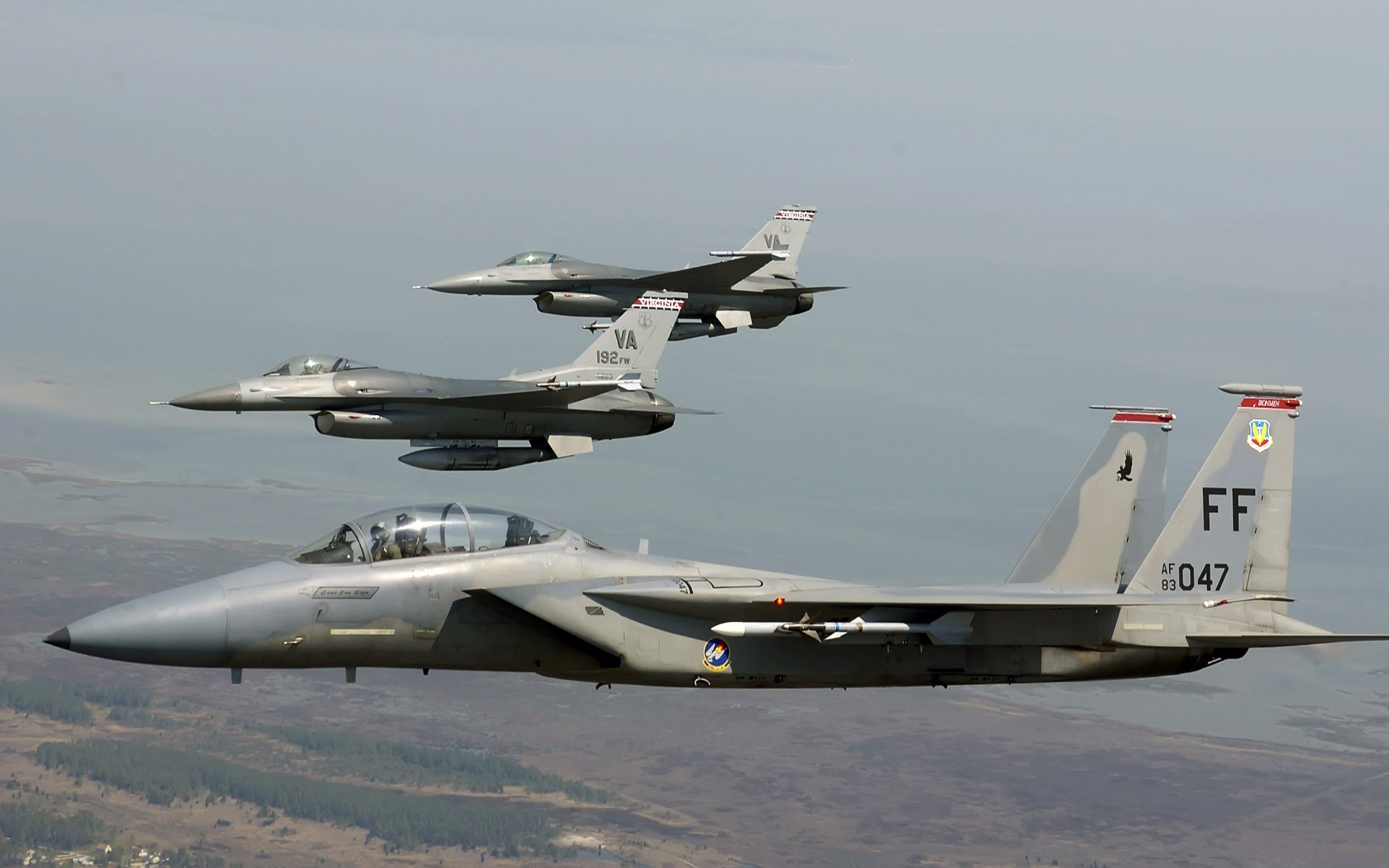 Airplane General Dynamics F 16 Fighting Falcon F 15 Eagle Aircraft F 15 Strike Eagle 1920x1200