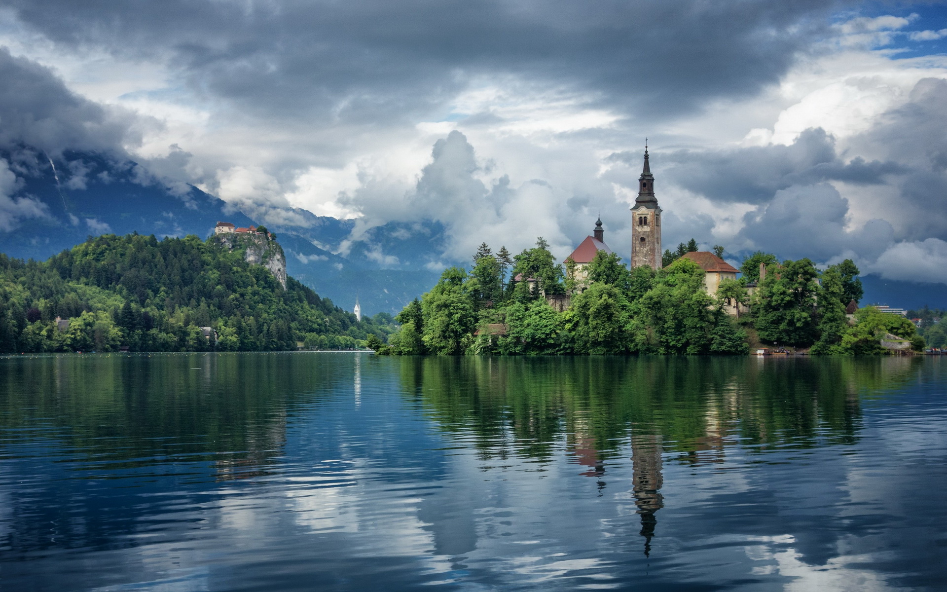 Reflection Lake Bled Slovenia Pilgrimage Church Of The Assumption Of Maria 1920x1200