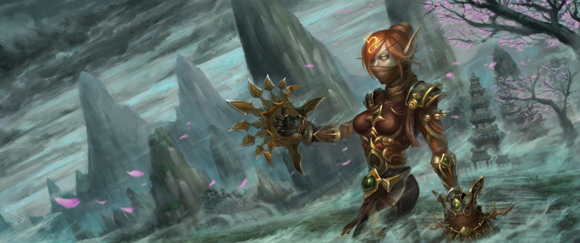 Fantasy Art Blood Elf World Of Warcraft Mists Of Pandaria 1920x804
