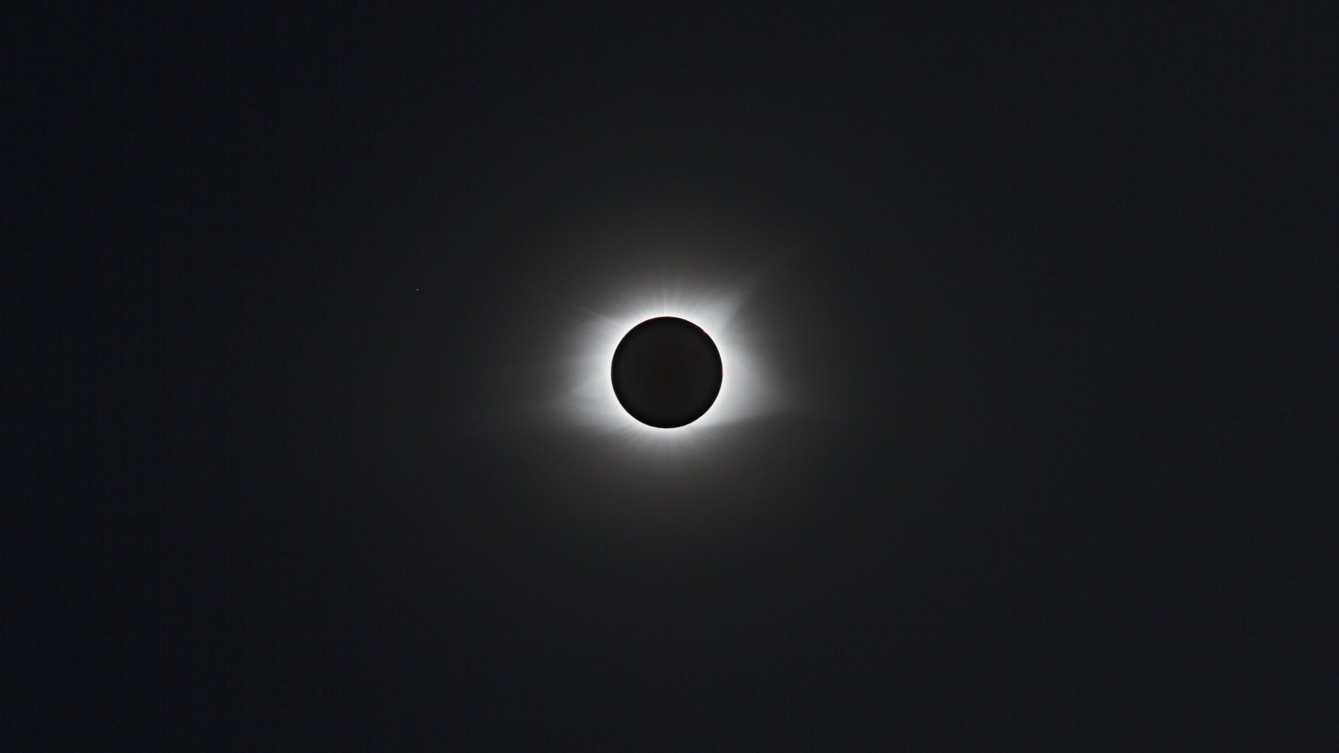 Solar Eclipse Monochrome Nature Minimalism 1920x1080