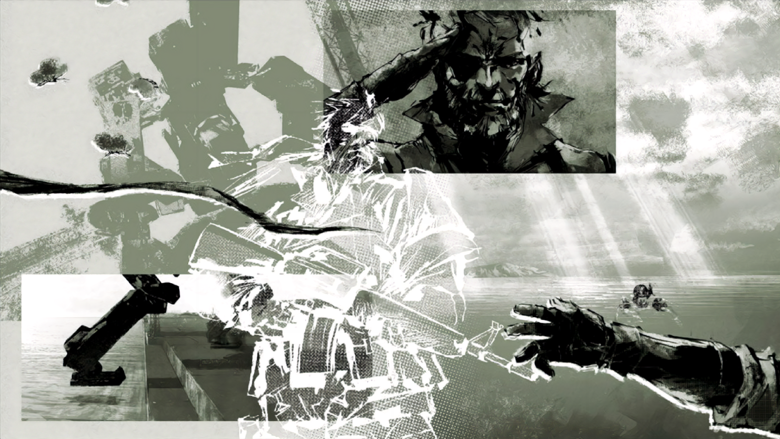 Metal Gear Solid Big Boss Video Game Art Video Games 2560x1440