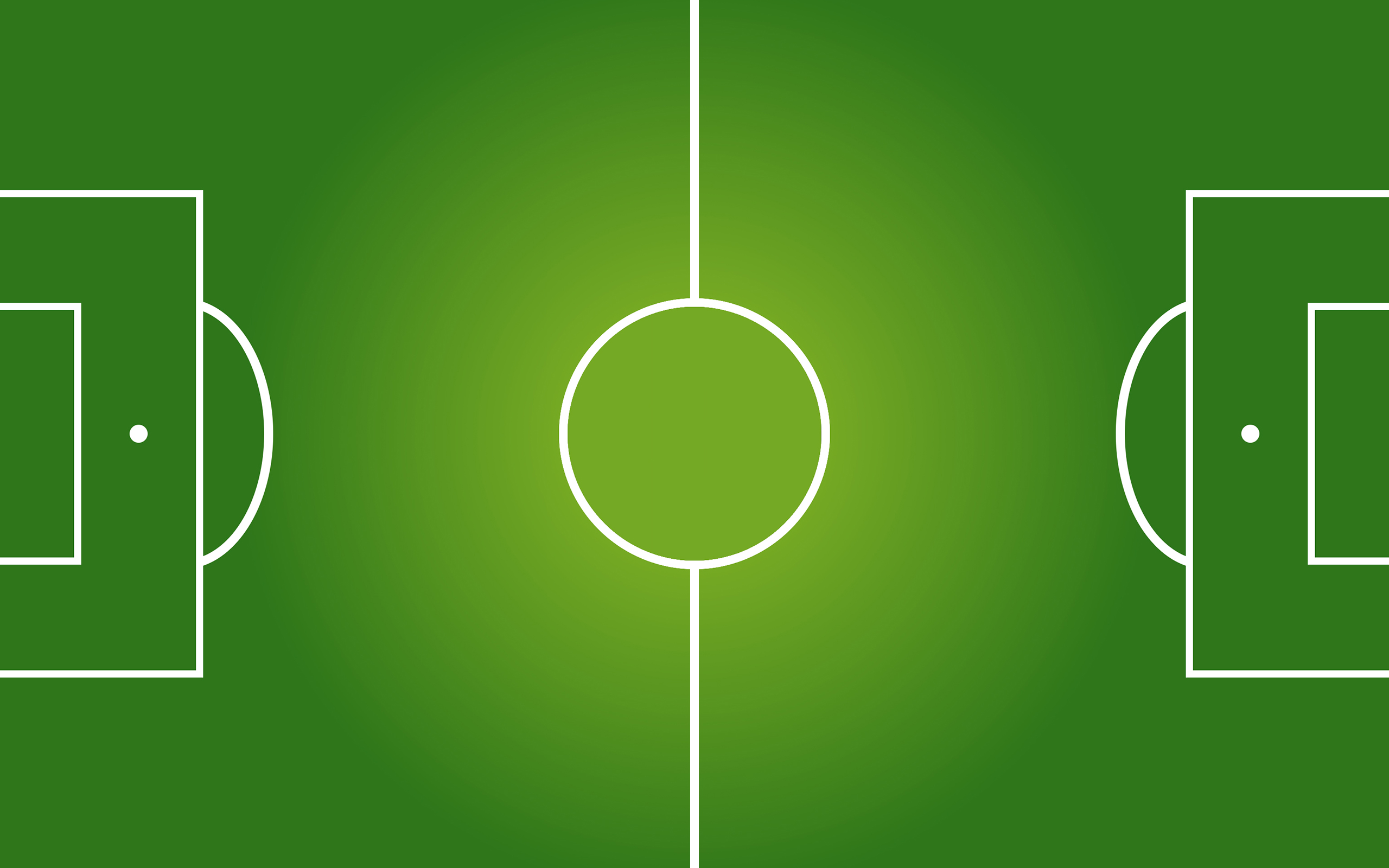 Soccer Pitches Sports Minimalism Gradient Green Green Background 2560x1600