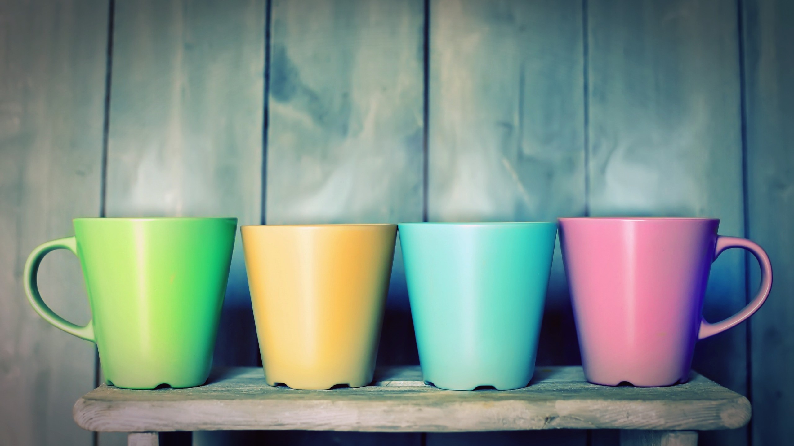 Mugs Colorful Cup Green 2560x1440