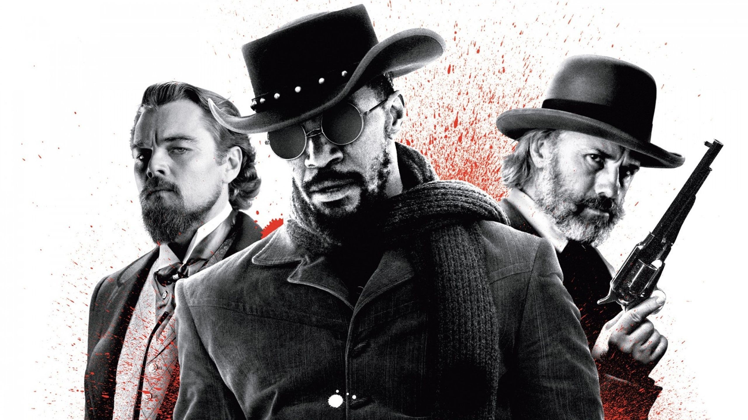 Movies Django Unchained Leonardo DiCaprio Selective Coloring 2560x1440