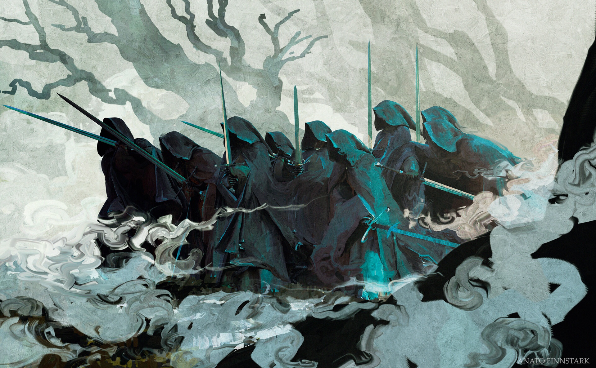 Artwork Fantasy Art Nazgul The Lord Of The Rings J R R Tolkien Anato Finnstark Turquoise 1920x1187