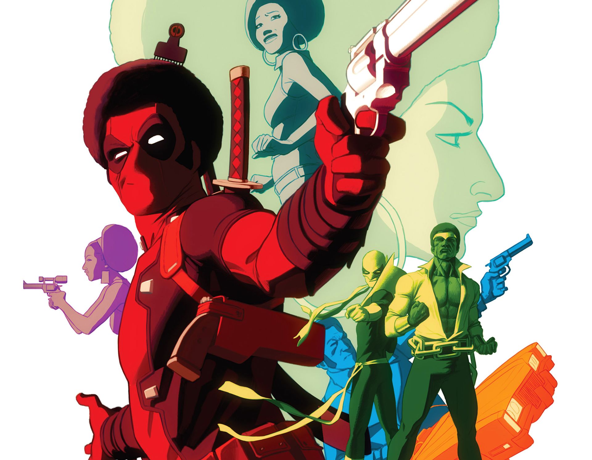 Luke Cage Iron Fist Deadpool Misty Knight 1920x1494