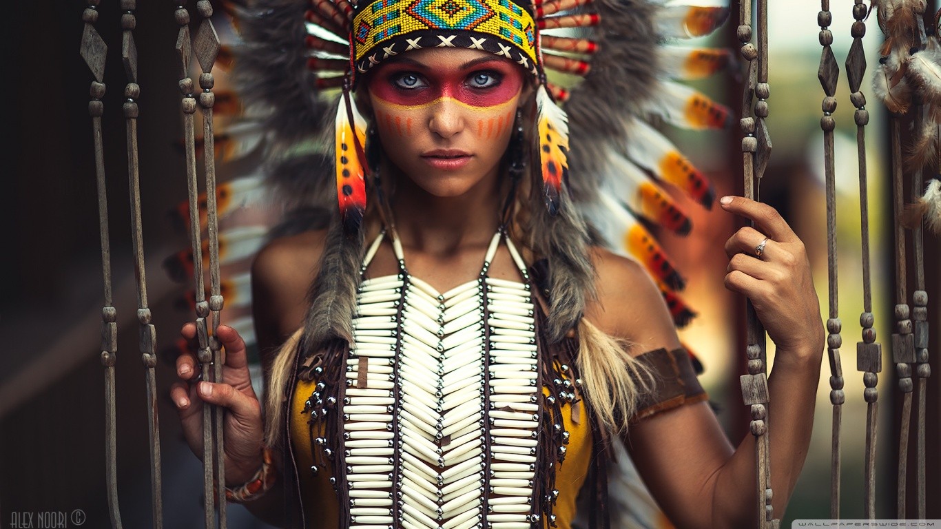 Native Americans USA Women 1366x768