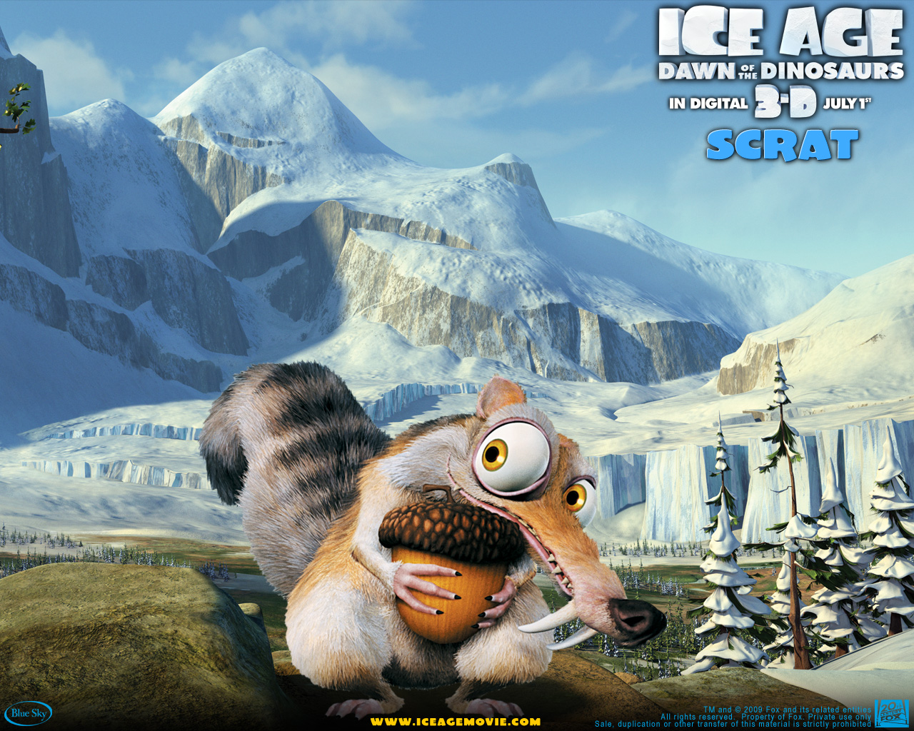 Ice Age Scrat Ice Age 1280x1024