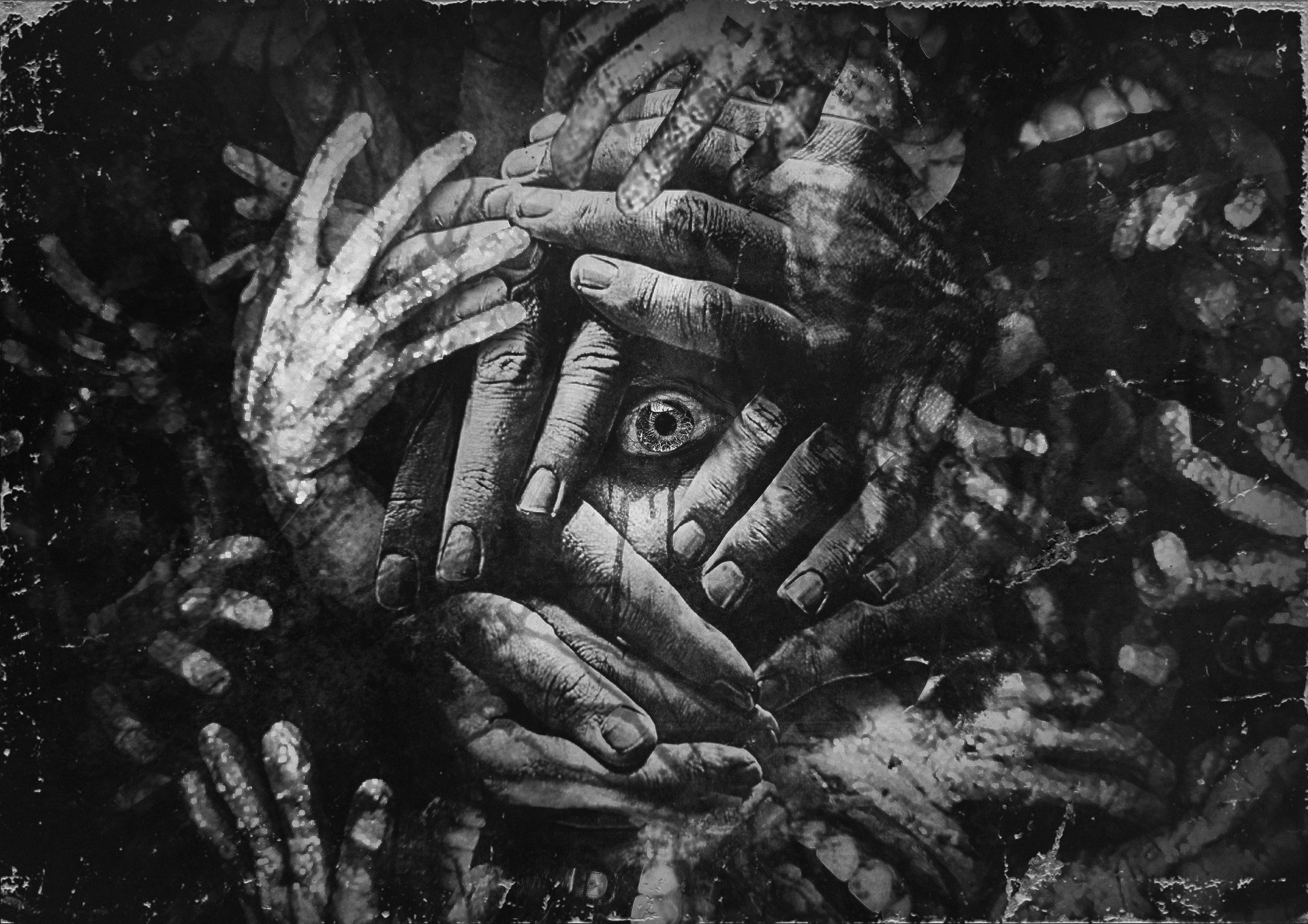The Evil Within 2 Horror Eyes Hands Video Games Monochrome The Evil Within Black 1920x1357