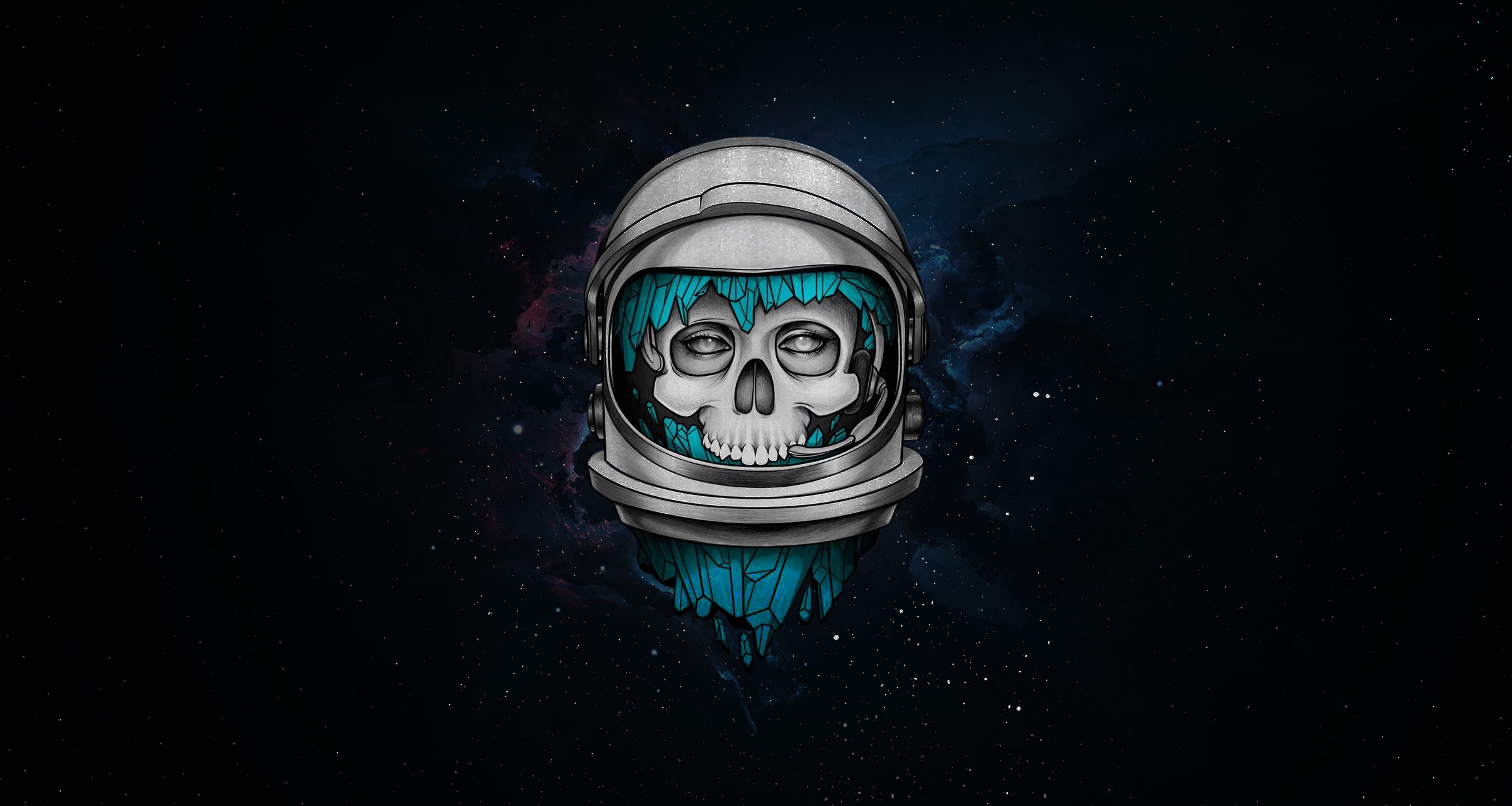 Artwork Skull Helmet Stars Dead Astronauts Band Music 2400x1280