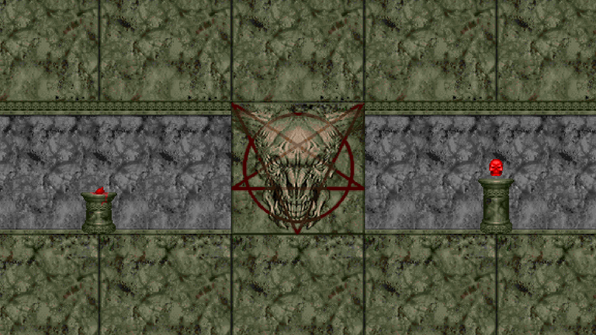 Doom Game Texture Video Games Skull 1920x1080