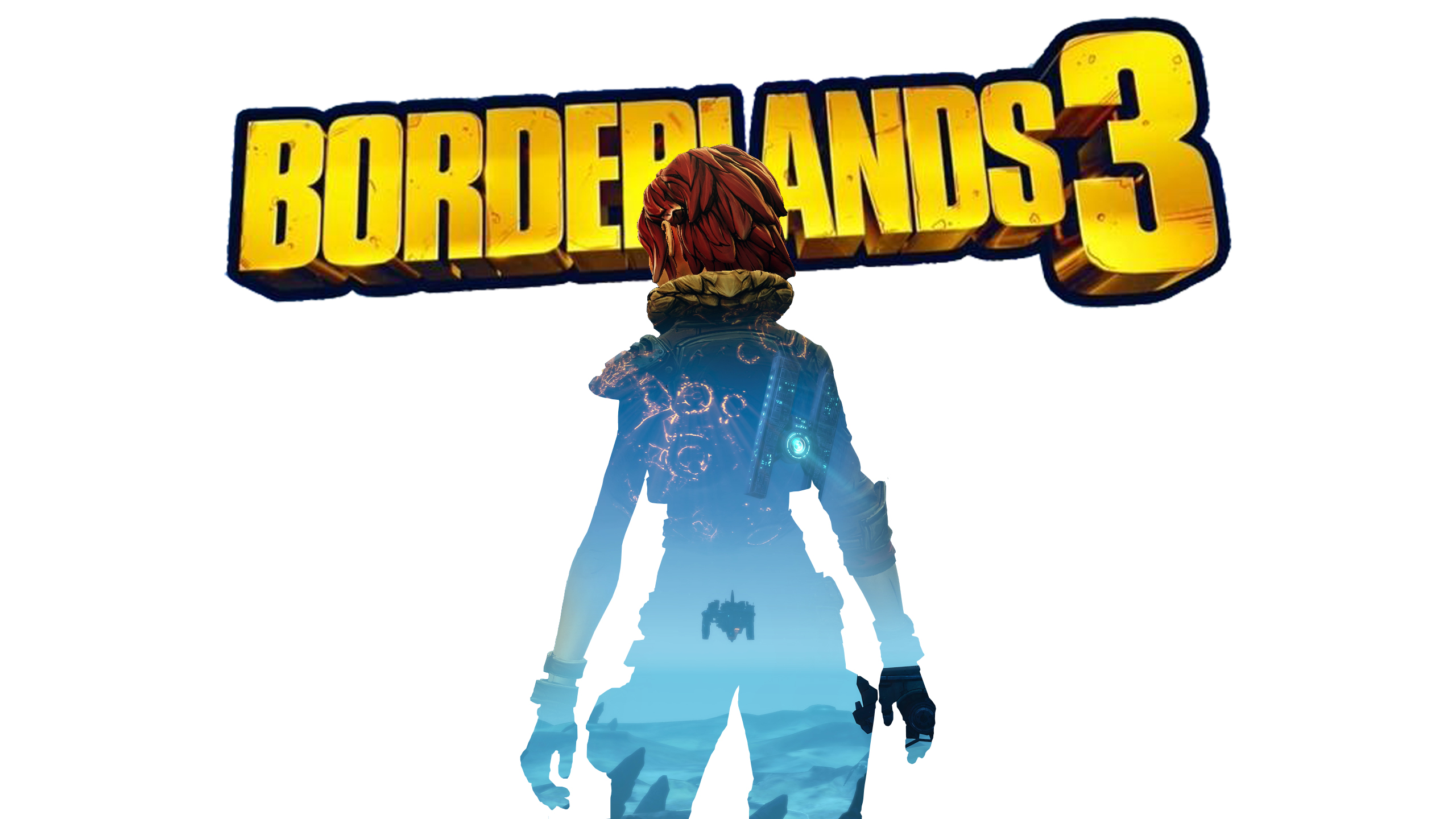 Borderlands Borderlands 3 Lilith Borderlands Video Games PC Gaming White Background Simple Backgroun 2560x1440
