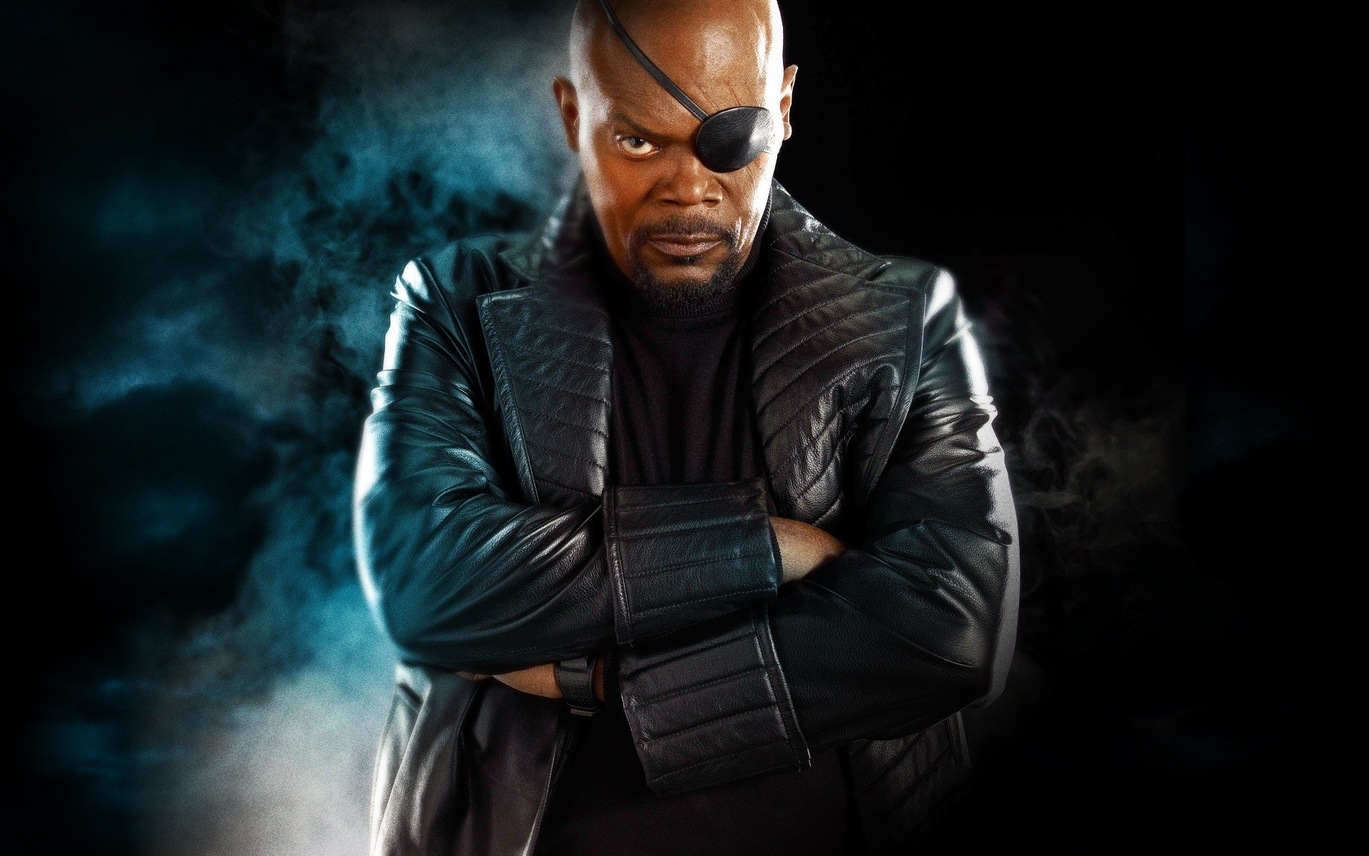 Samuel L Jackson Nick Fury Eyepatches Arms Crossed Captain America The Winter Soldier Arms On Chest  1920x1200