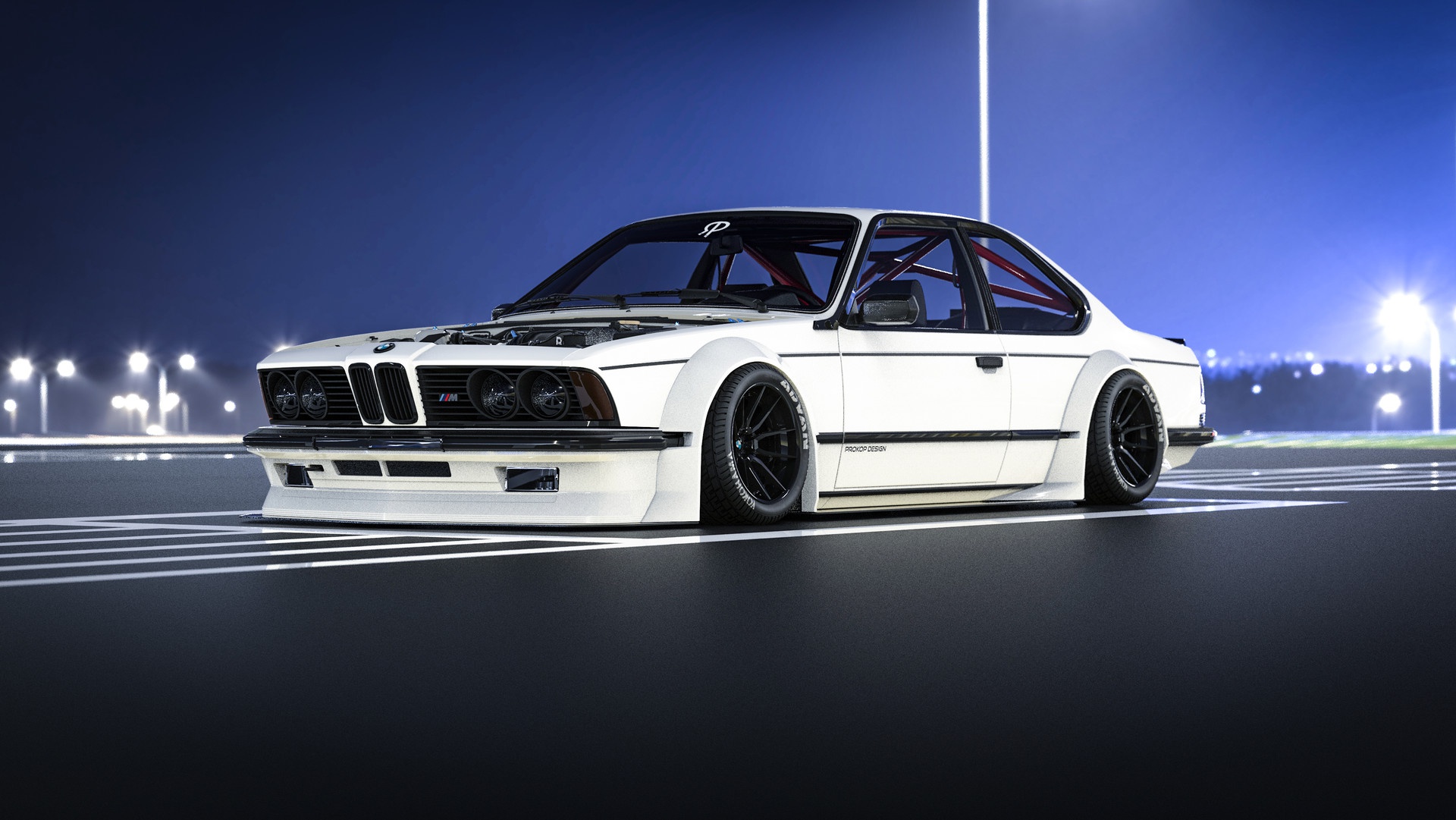 White Cars BMW Rostislav Prokop Vehicle BMW E24 BMW 6 Series 1920x1081