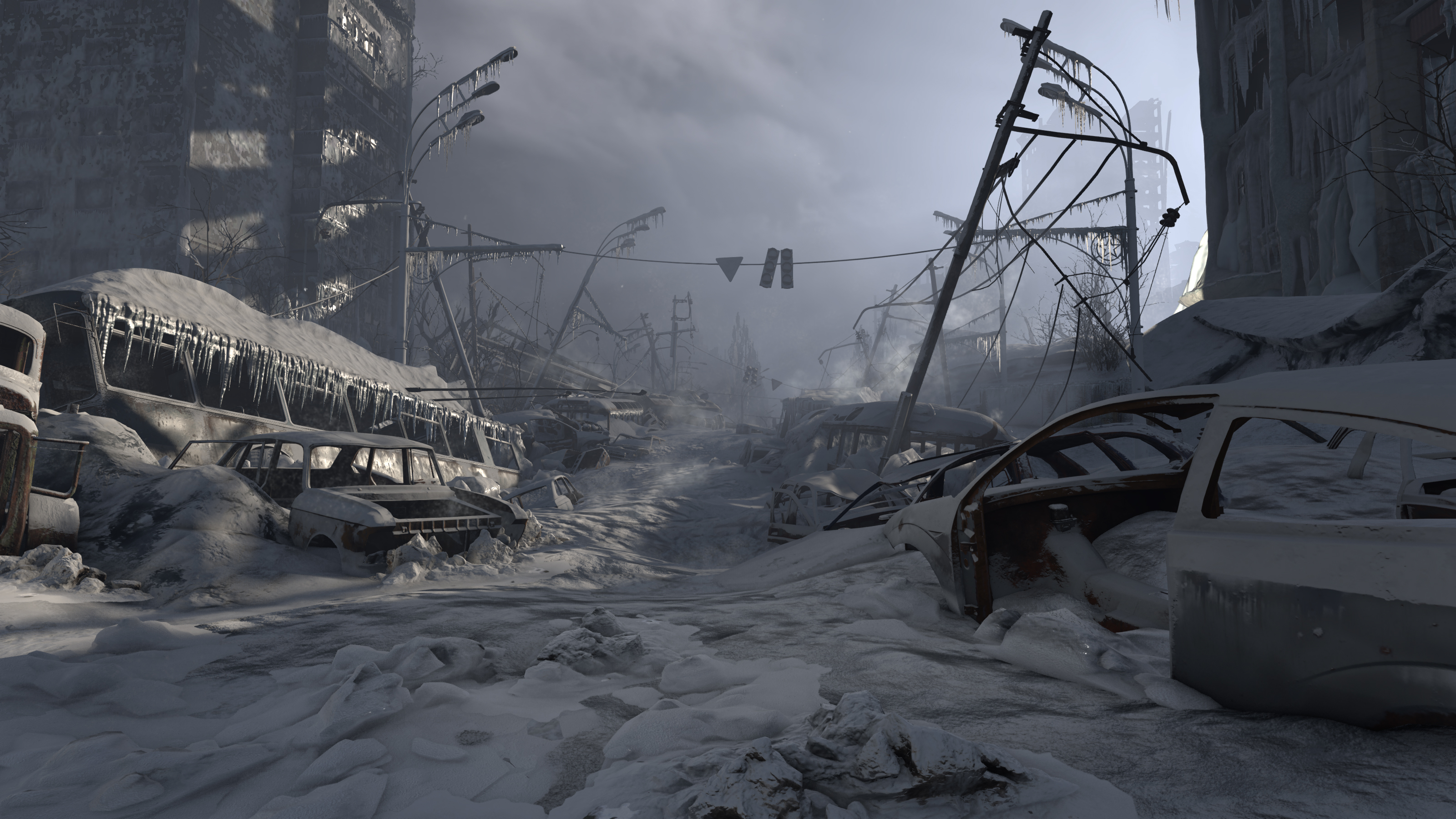 Metro Exodus Metro 2033 Video Games Apocalyptic Futuristic Ruin Wreck 3200x1800