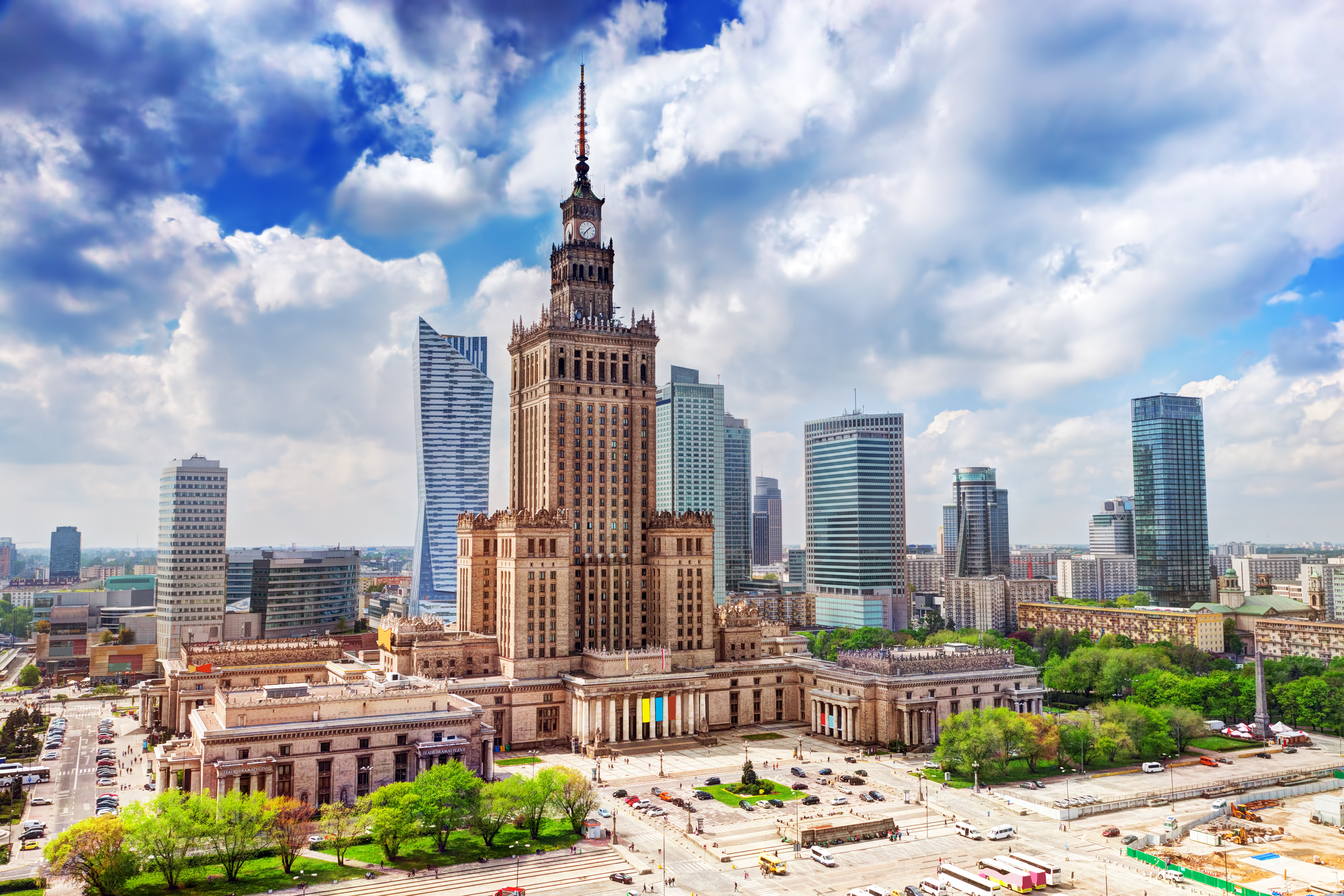 Poland Warsaw Building Skyscraper City 4500x3001