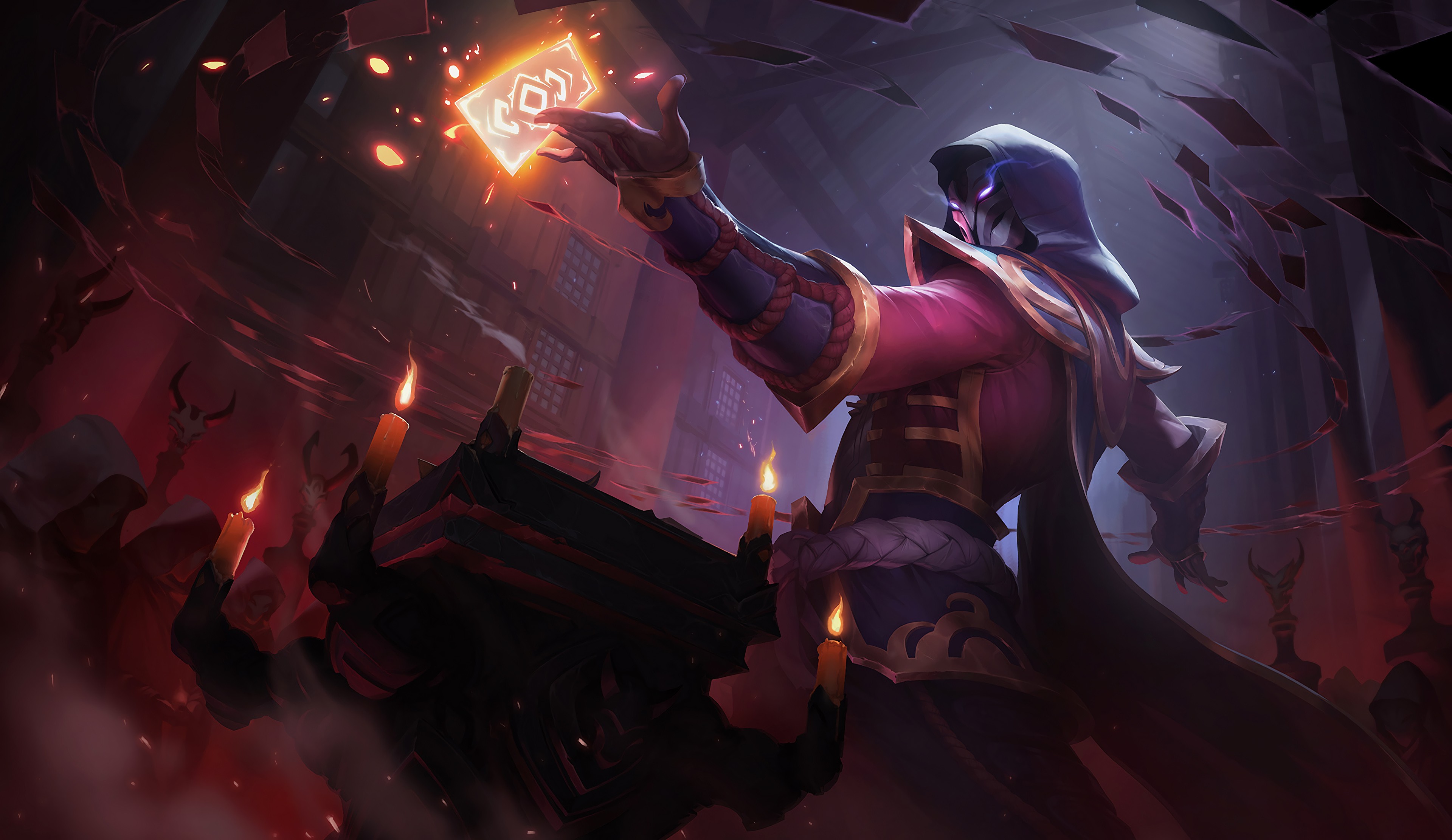 Twisted Fate League Of Legends Blood Moon 3840x2222