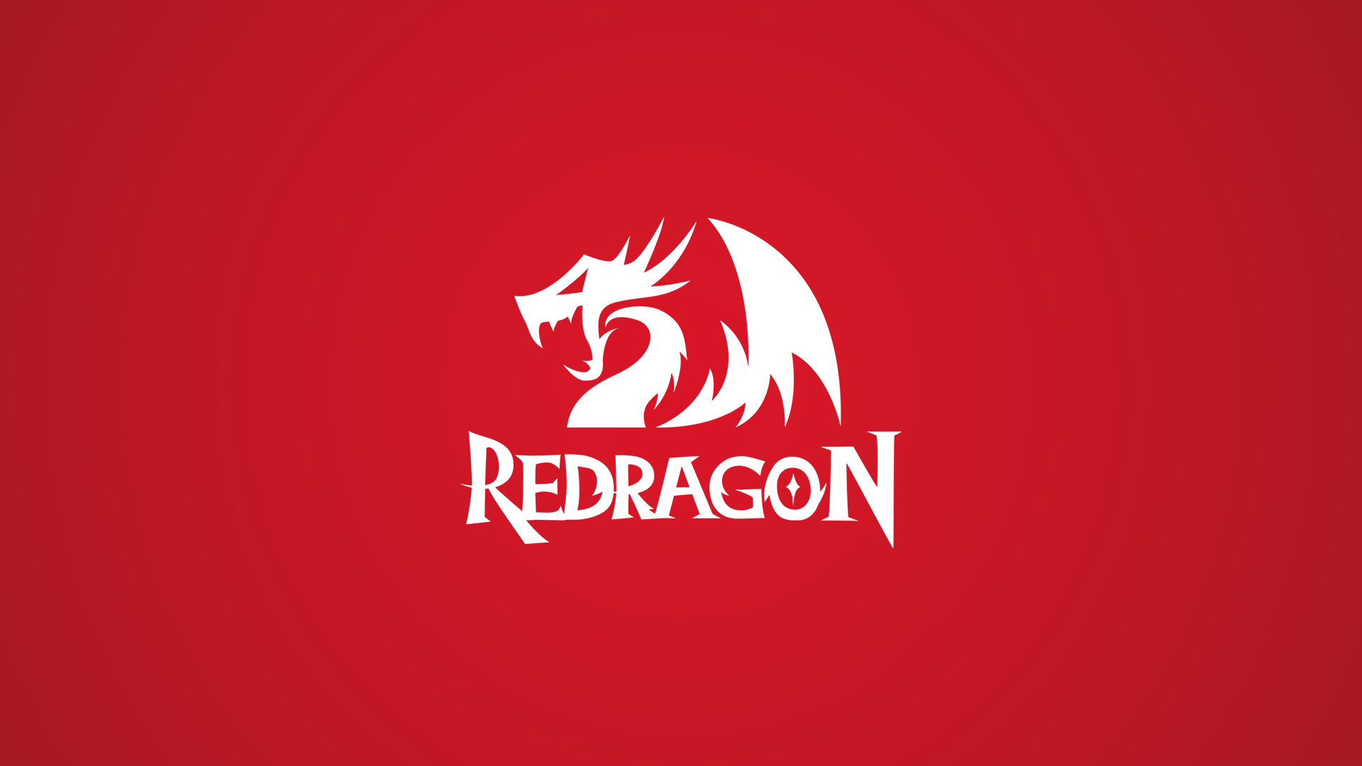 Redragon PC Gaming Red Background Simple Background Logo 1920x1080