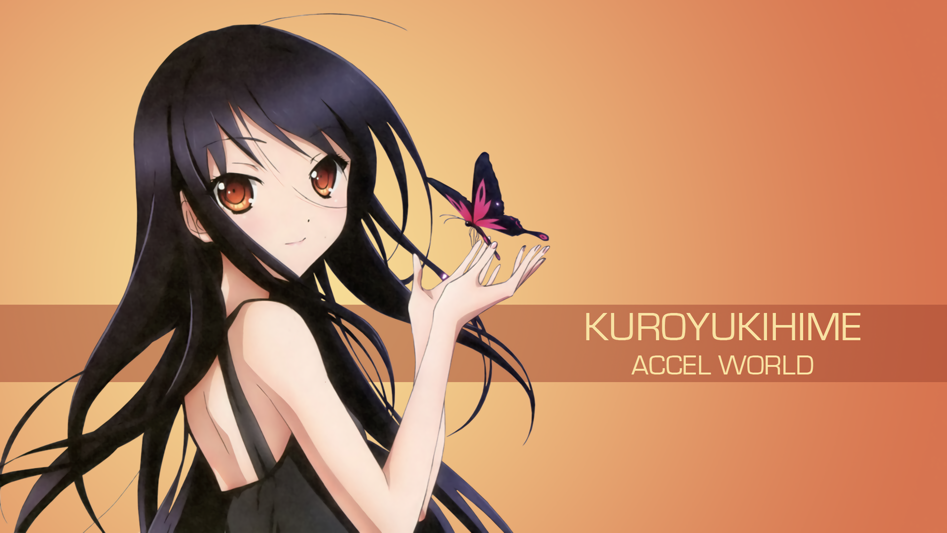 Anime Girls Accel World Kuroyukihime 1920x1080