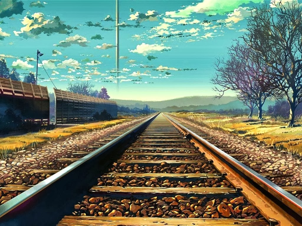 Railway Makoto Shinkai 5 Centimeters Per Second Anime 1024x768