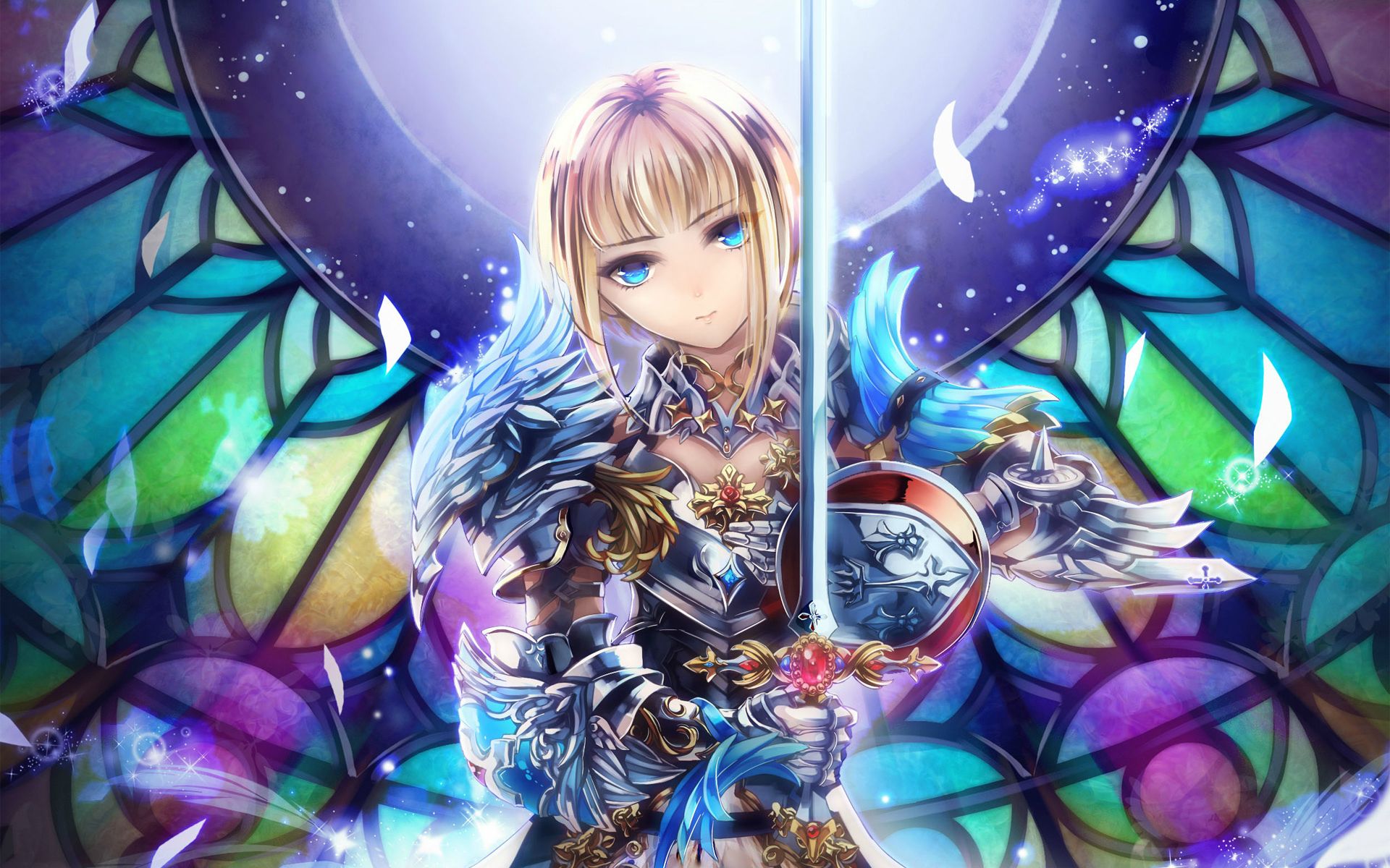 Anime girl in elegant knight armor, fantasy, vibrant, | Stable Diffusion |  OpenArt