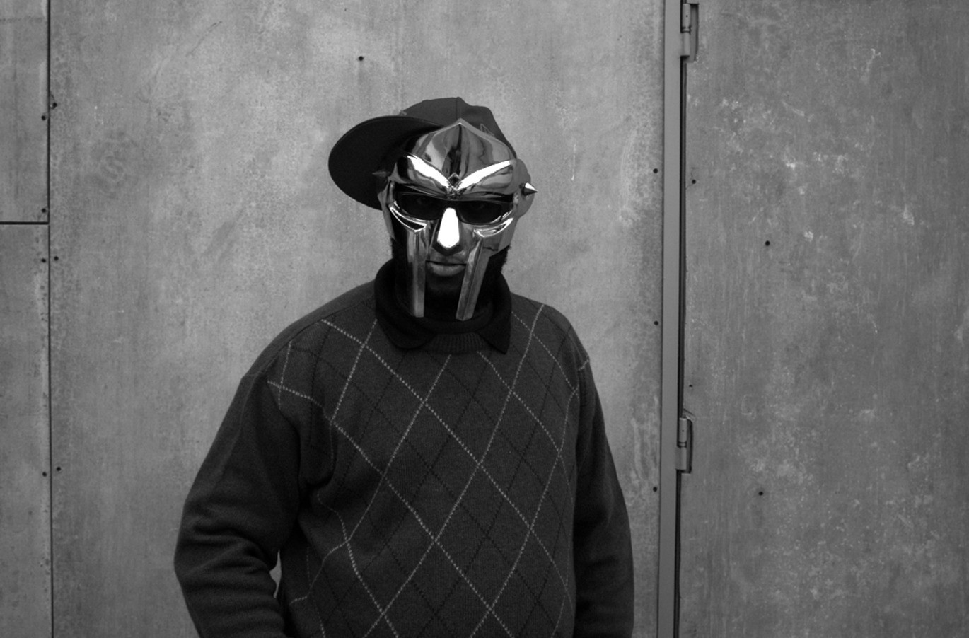 MF DOOM Music Hip Hop Mask Monochrome Sweater 1370x902