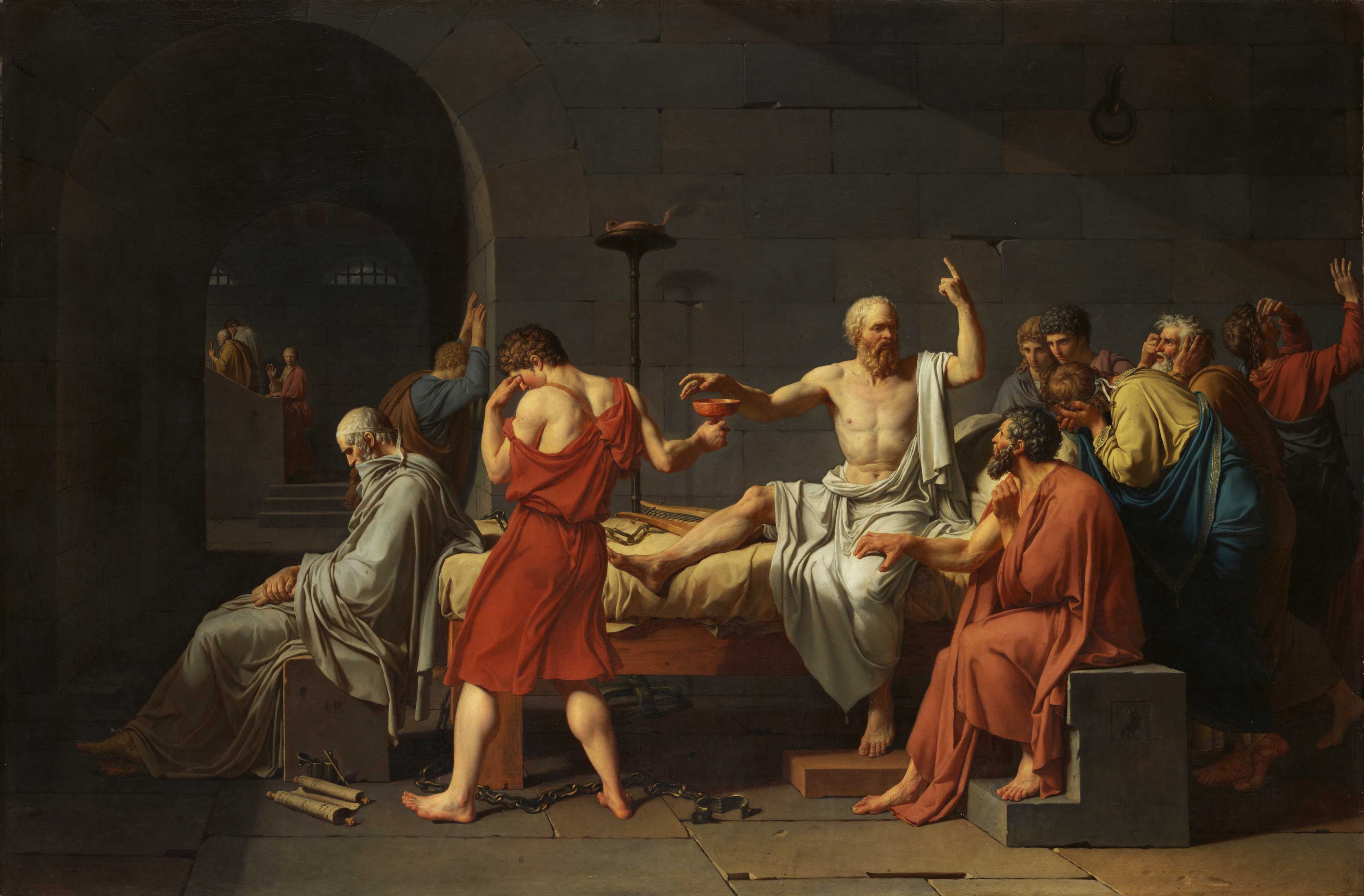 Traditional Art Traditional Artwork Painting Socrates Greek Philosophers Jacques Louis David People 3896x2559
