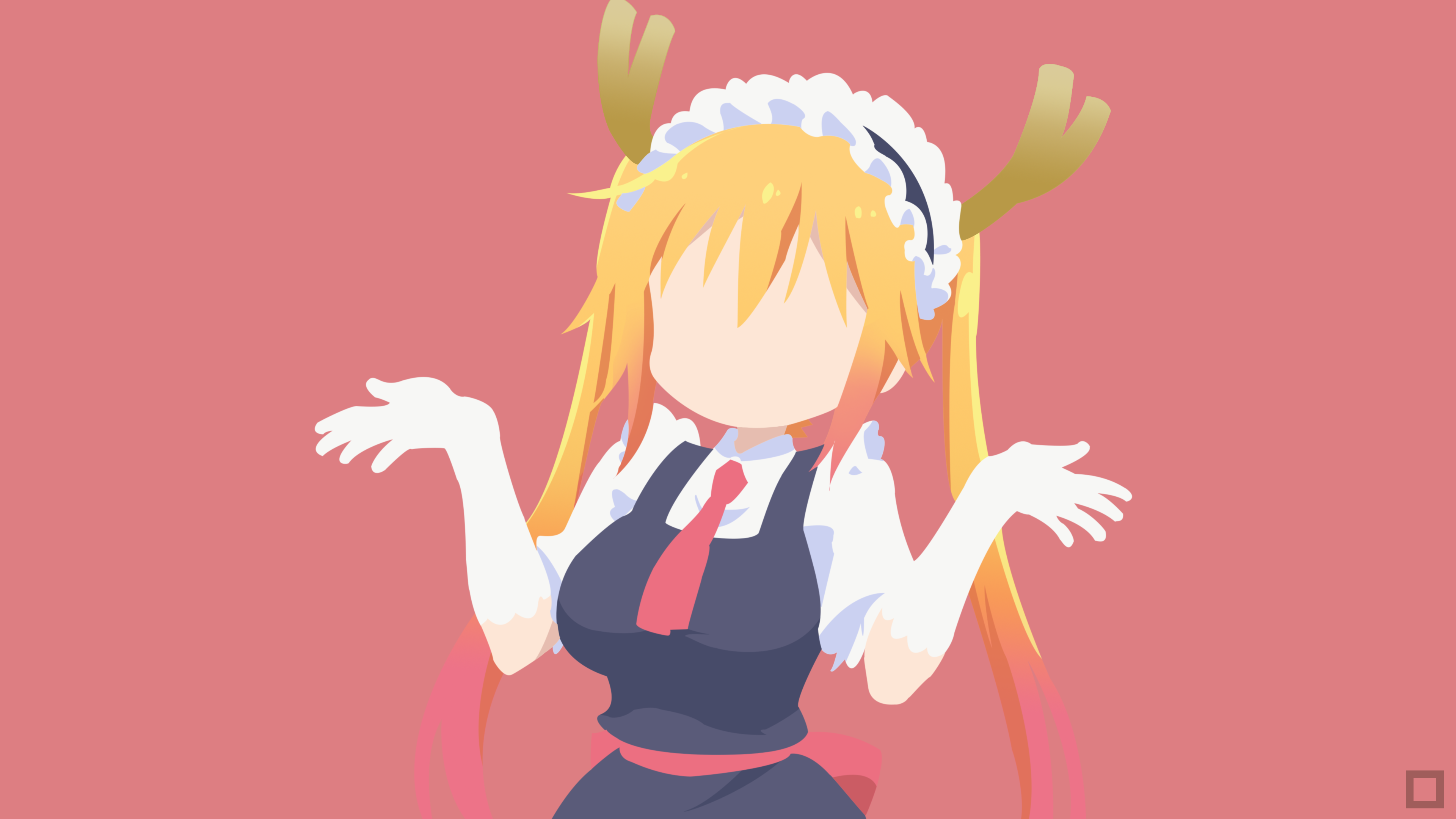 Kobayashi San Chi No Maid Dragon Tohru Kobayashi San Chi No Maid Dragon Tekmac Minimalism Simple Bac 3840x2160