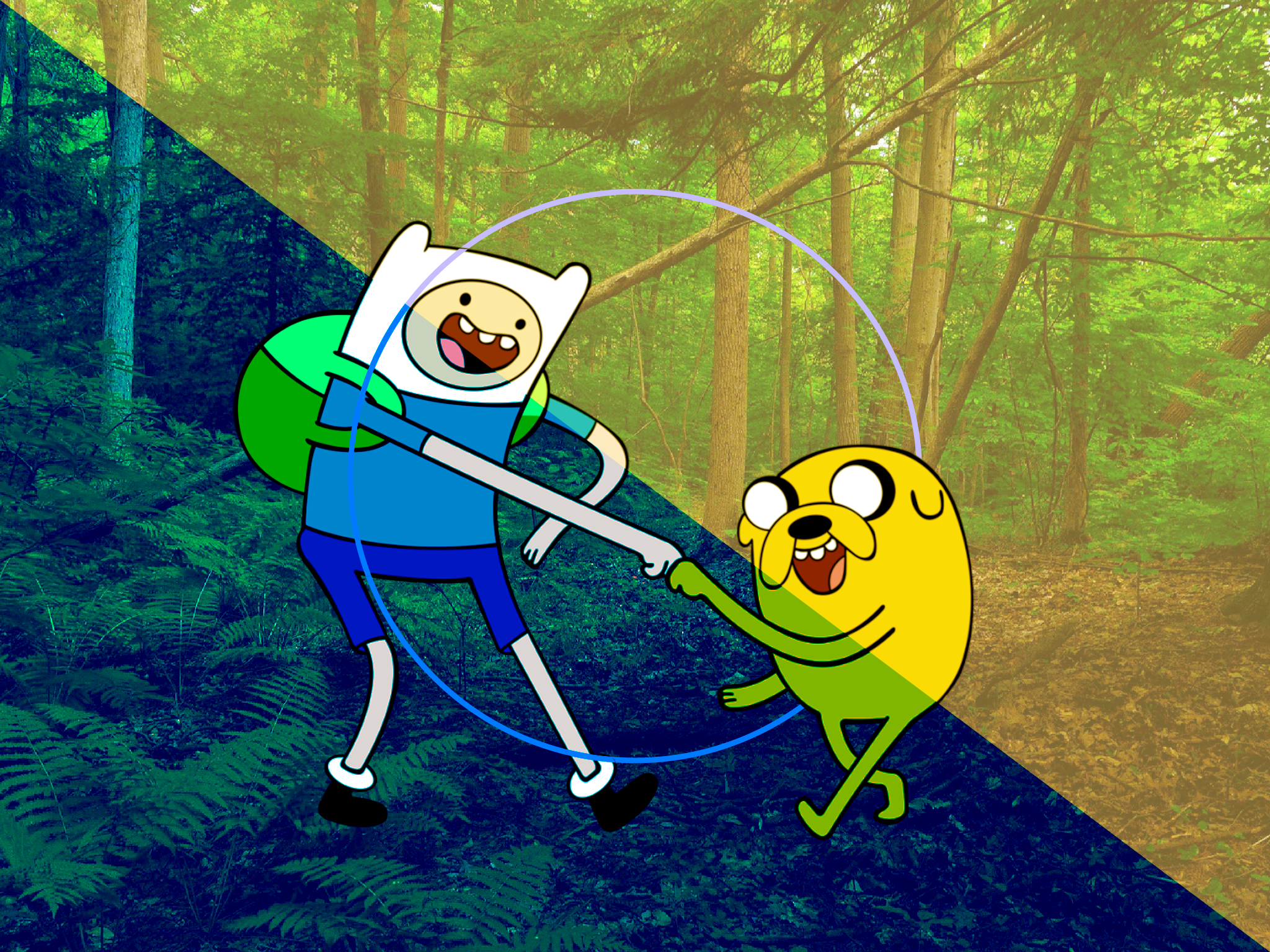 Jake The Dog Finn The Human Adventure Time Landscape Forest 2048x1536