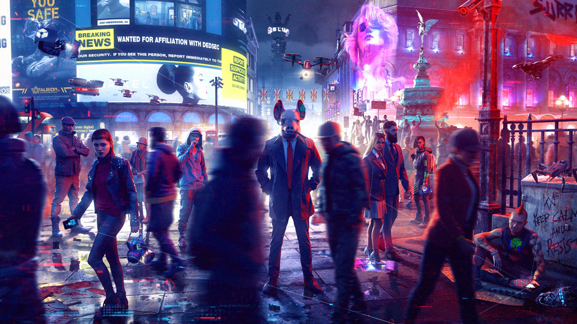 Watch Dogs Legion Watch Dogs Ubisoft Video Game Art Video Game Characters 1920x1080