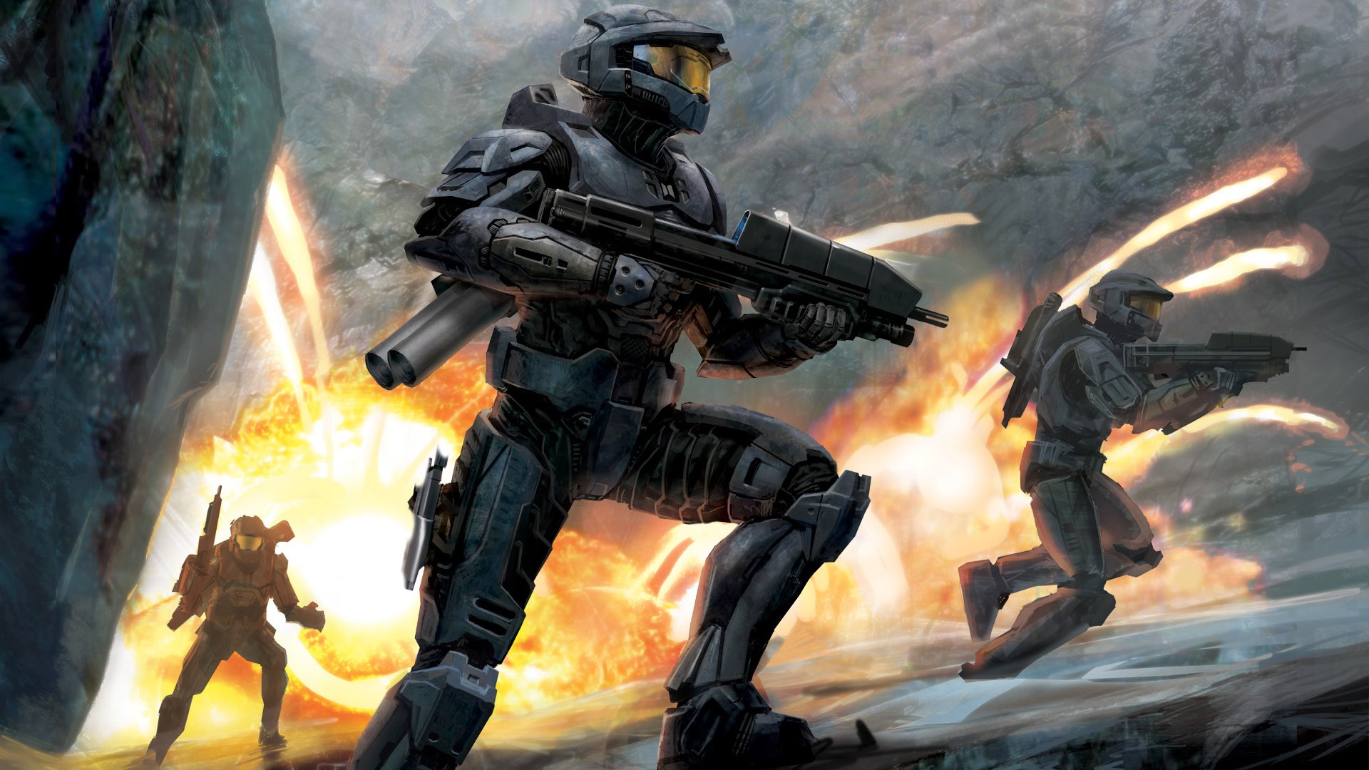 Video Games Spartans Halo Halo Video Game Art Science Fiction 1920x1080