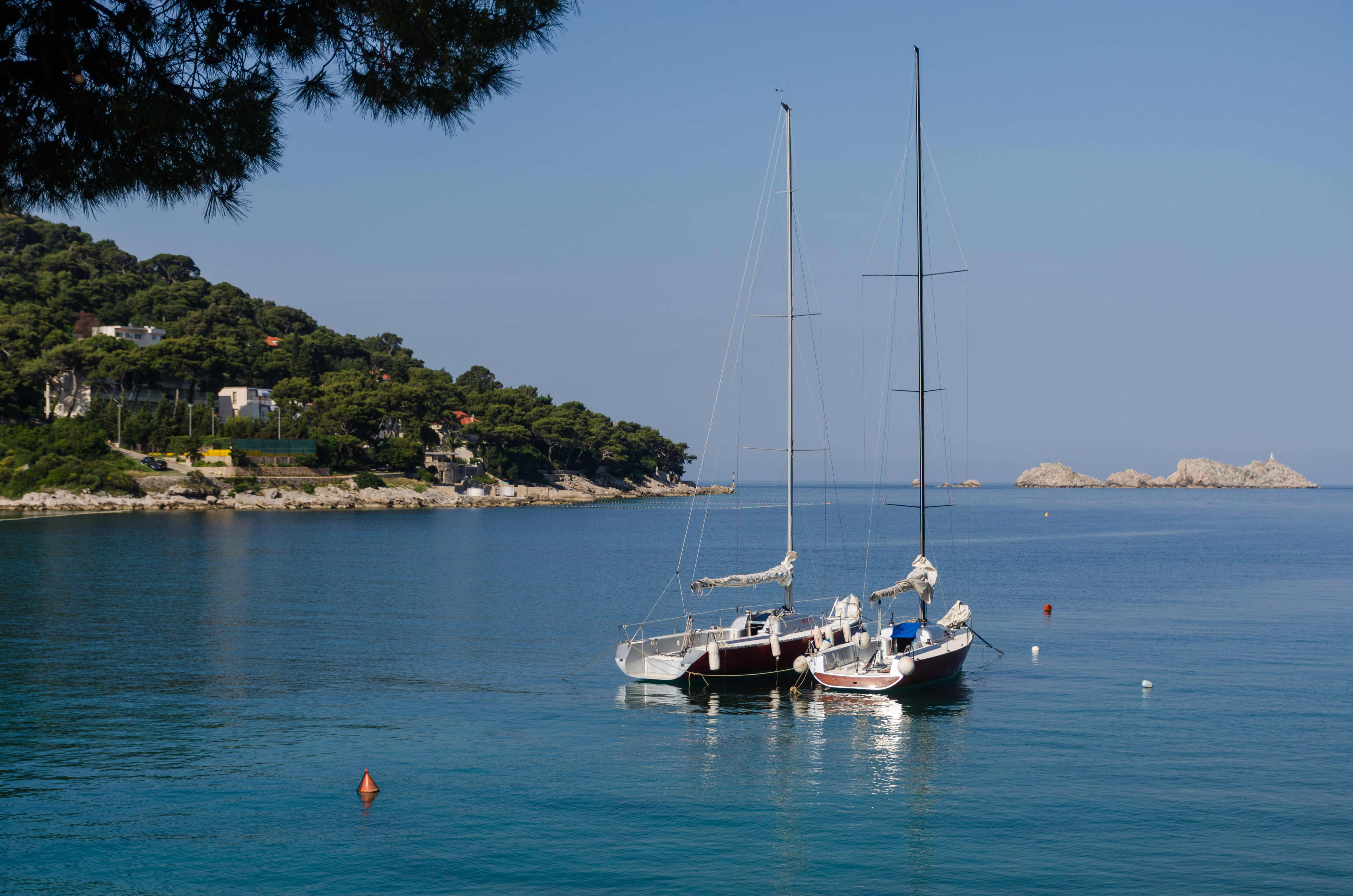Sea Boat Croatia Dubrovnik Landscape Coast 4748x3145