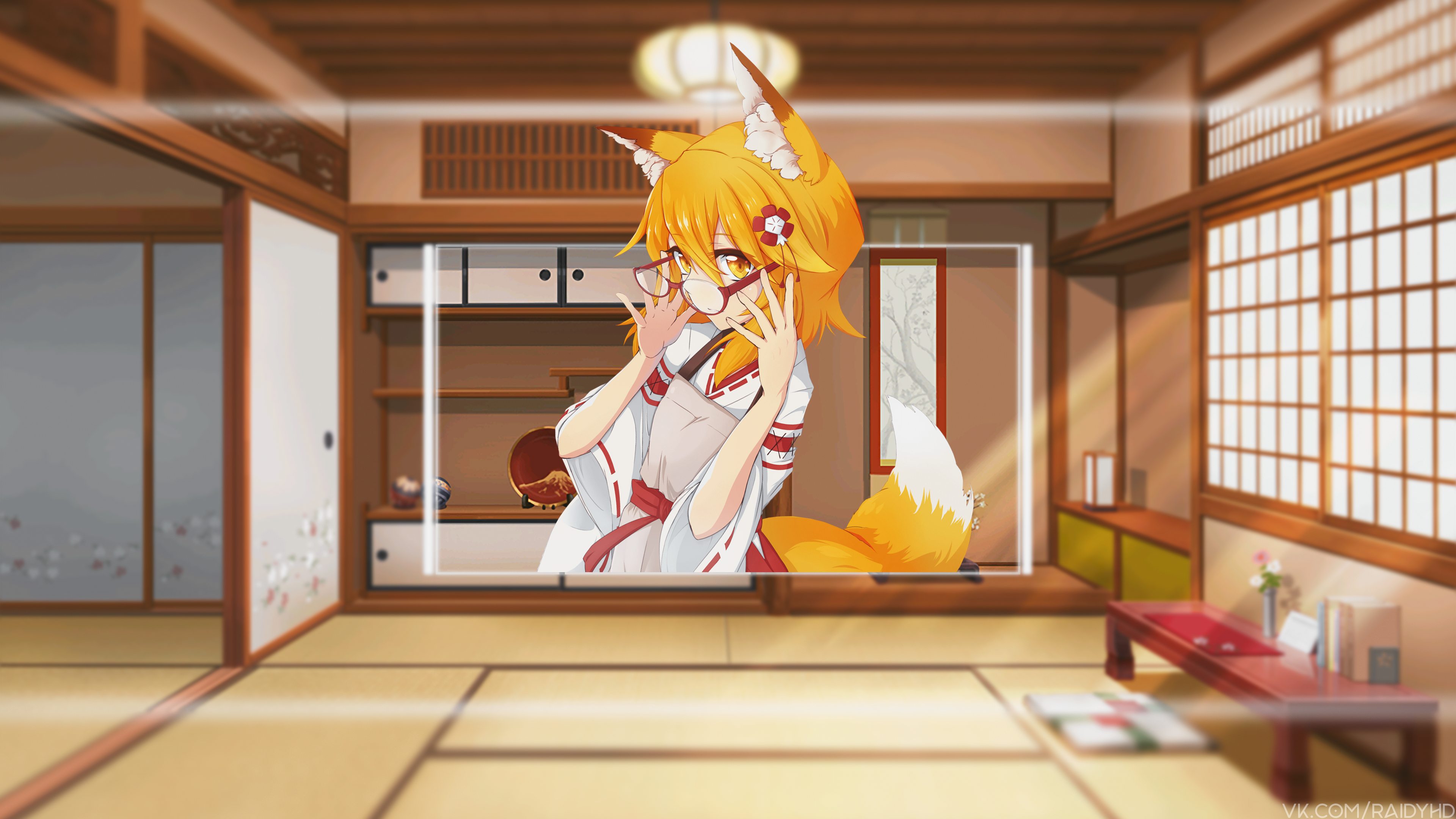 Anime Anime Girls Picture In Picture Sewayaki Kitsune No Senko San Senko 3840x2160